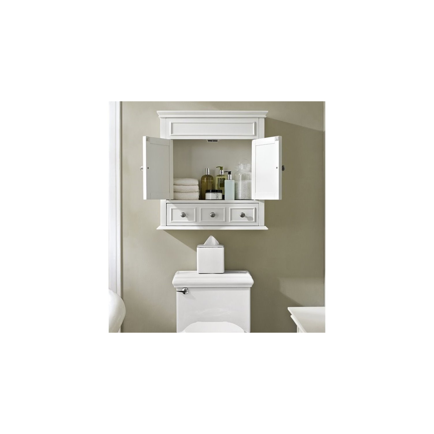 Pemberly Row Medicine Cabinet in White