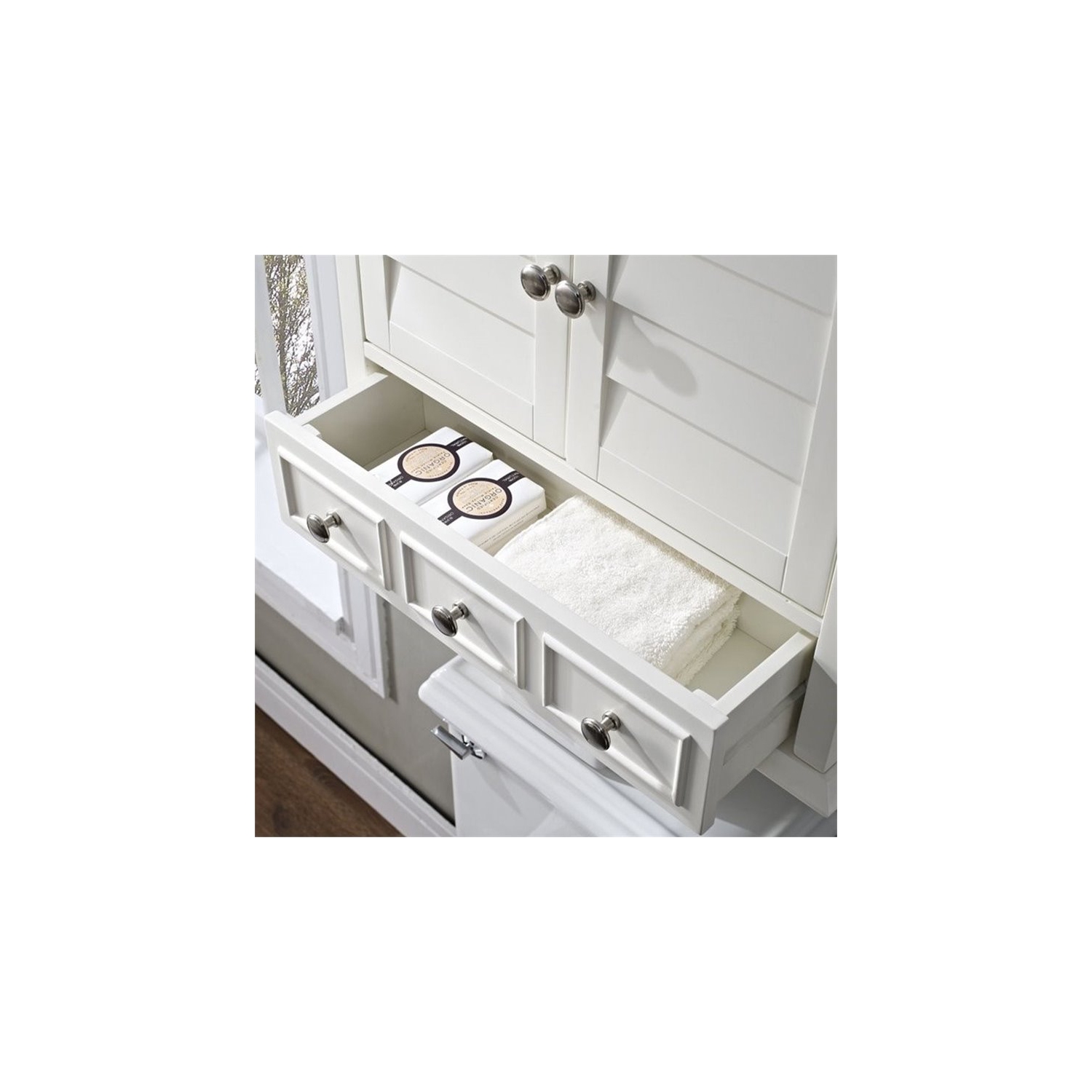 Pemberly Row Medicine Cabinet in White