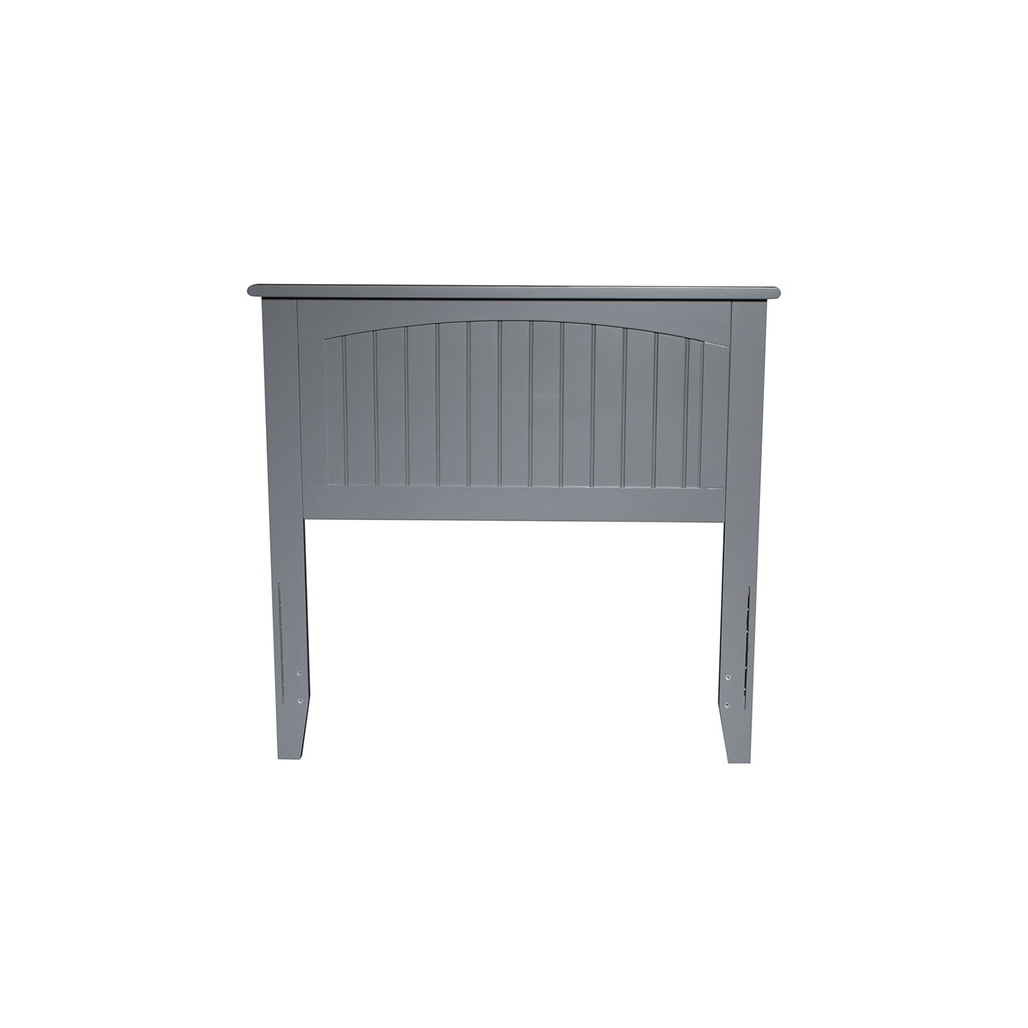 AFI Nantucket Twin Solid Wood Panel Headboard with Device Charger in Grey