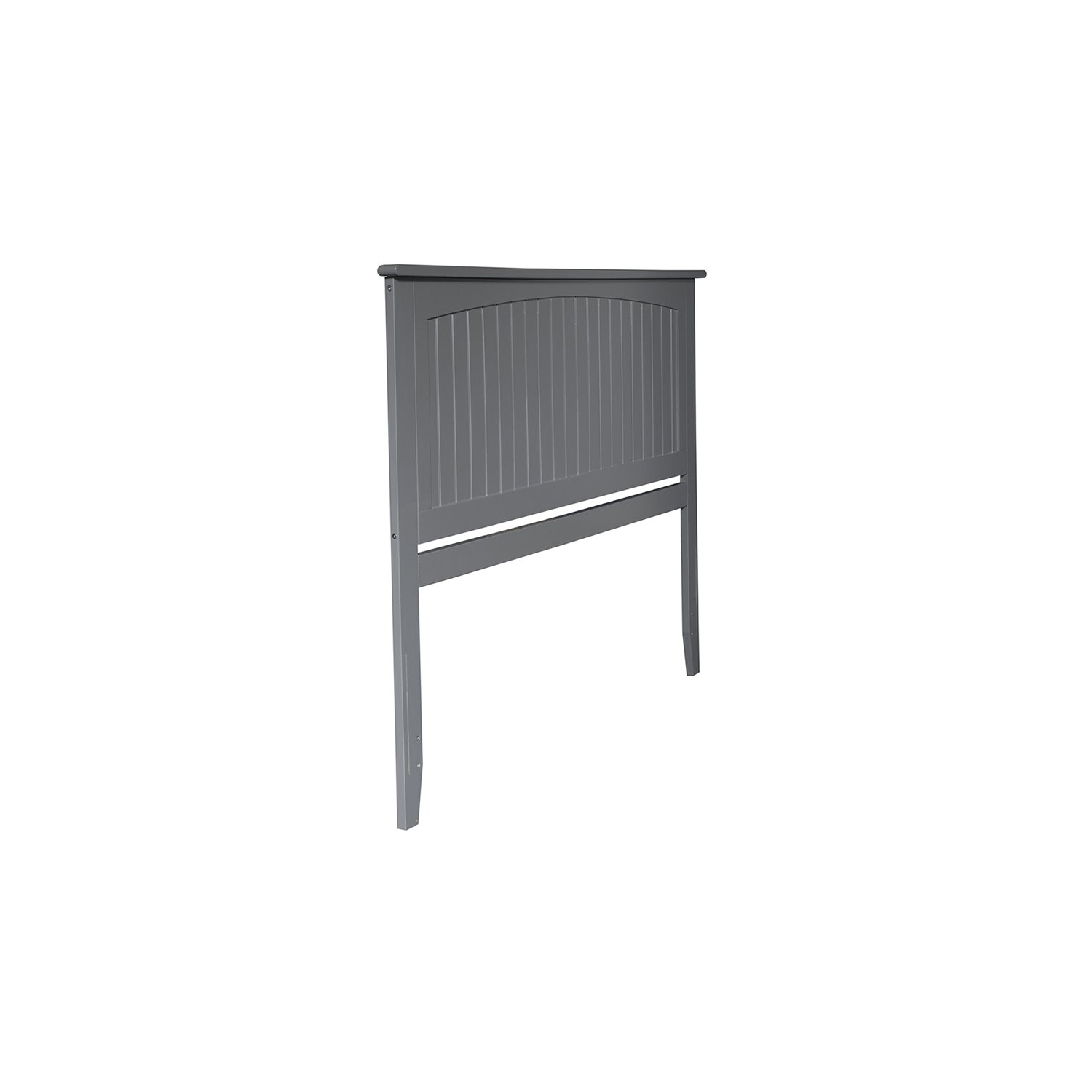 AFI Nantucket Queen Solid Wood Panel Headboard with Device Charger in Gray