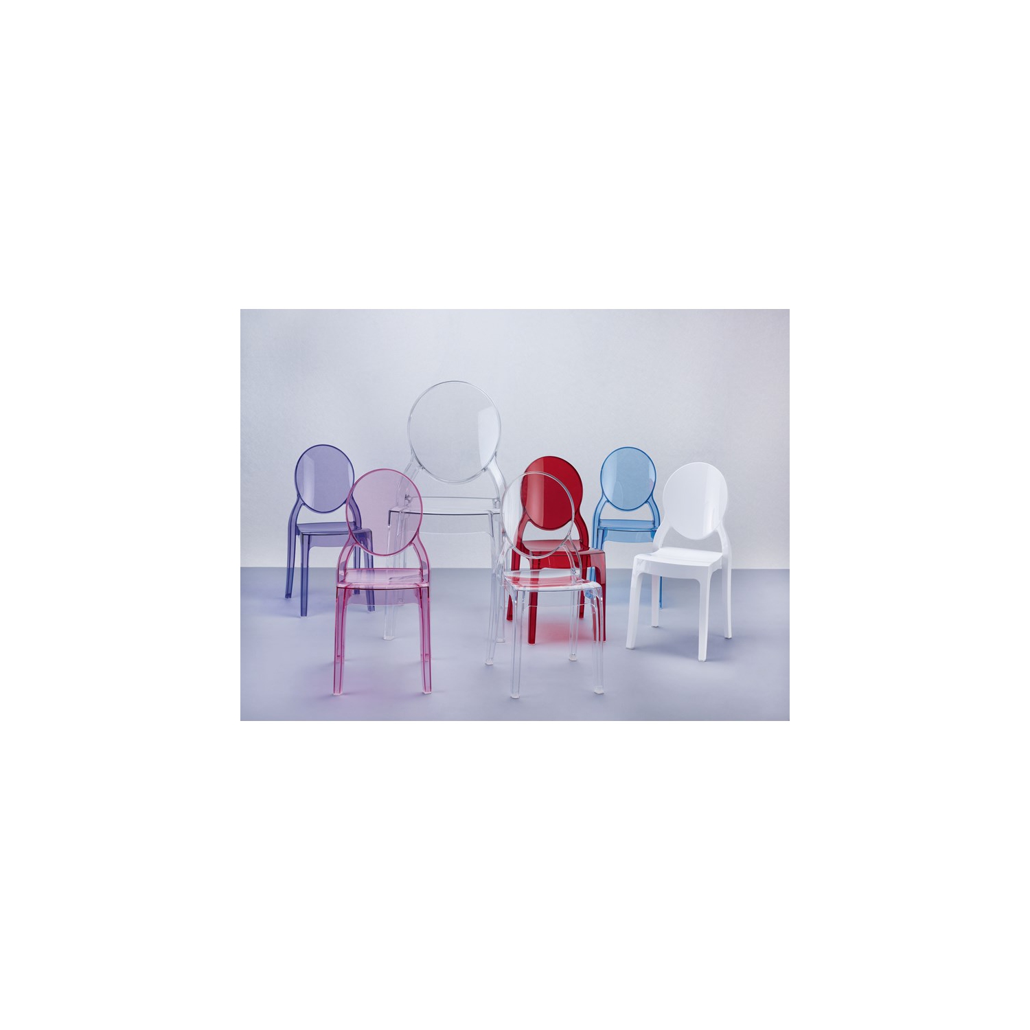 Compamia Siesta Baby Elizabeth Kids Chair in Transparent Clear