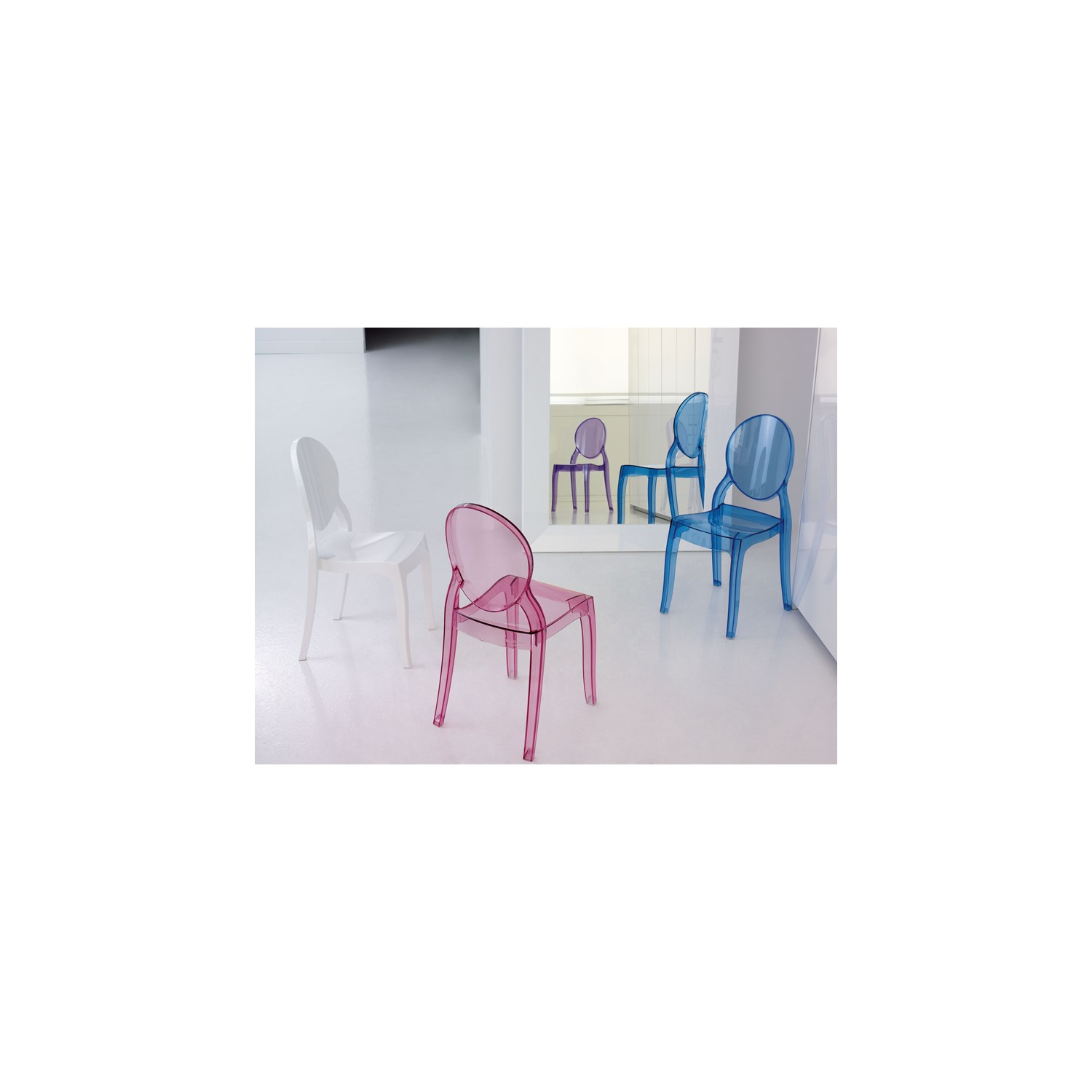 Compamia Siesta Baby Elizabeth Kids Chair in Transparent Clear