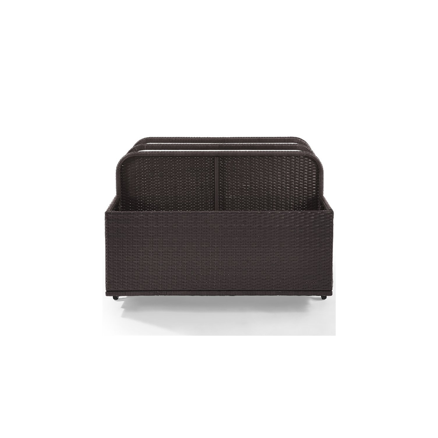 Pemberly Row Wicker Patio Float Caddy in Brown