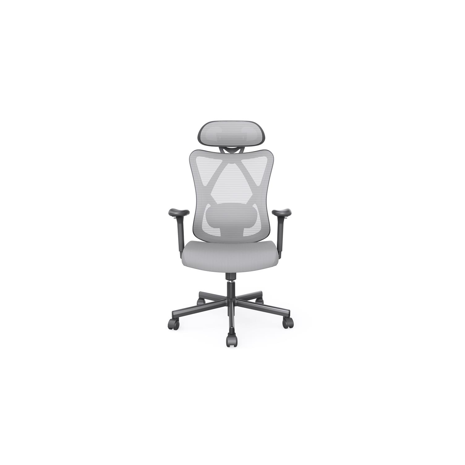 Furniture of America Domie Metal and Mesh Adjustable Office Chair in Gray