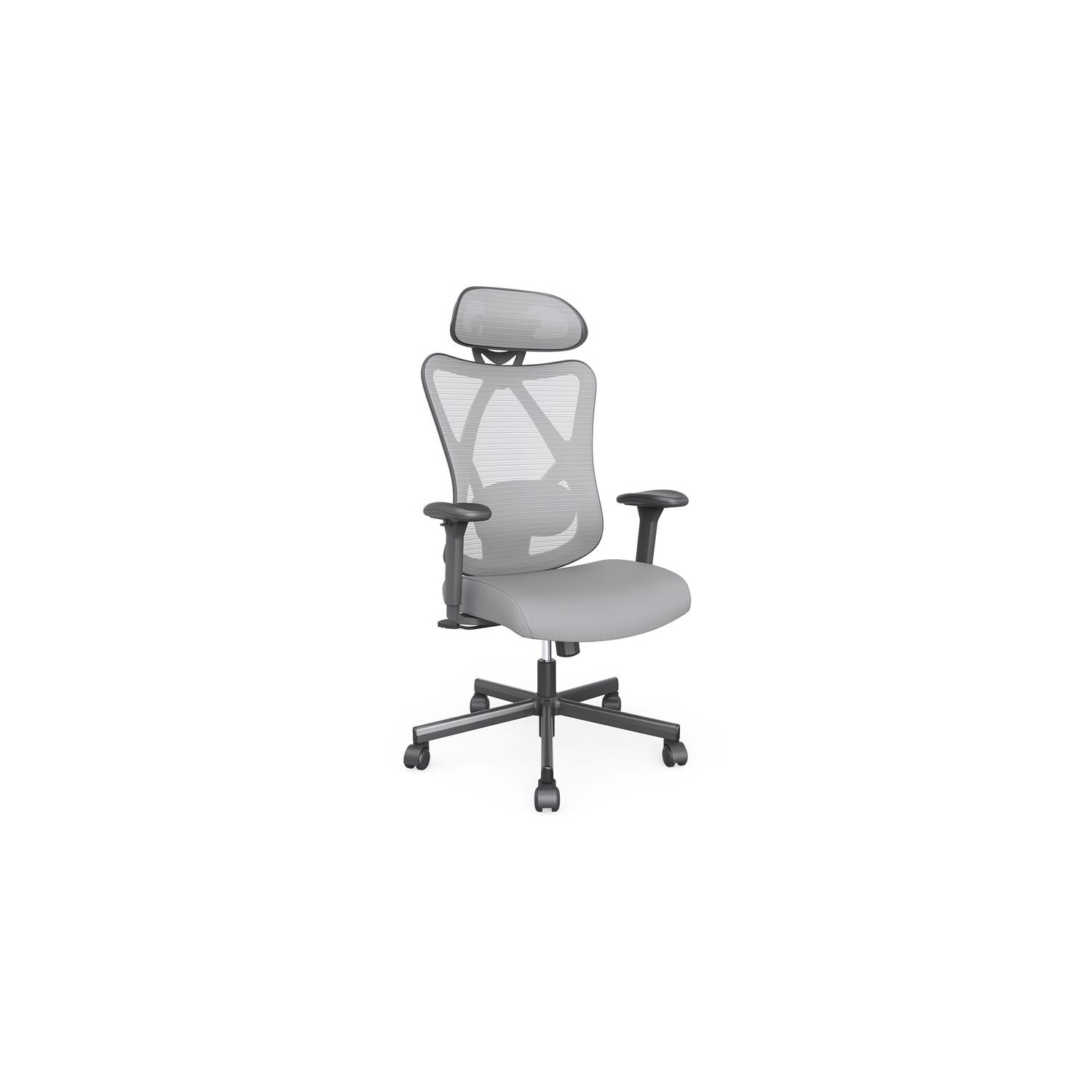 Furniture of America Domie Metal and Mesh Adjustable Office Chair in Gray