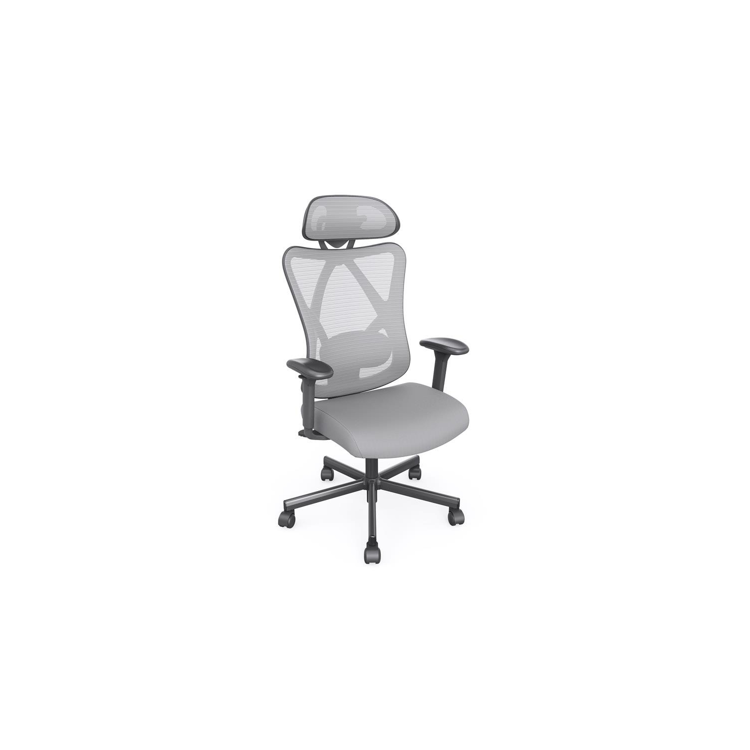 Furniture of America Domie Metal and Mesh Adjustable Office Chair in Gray