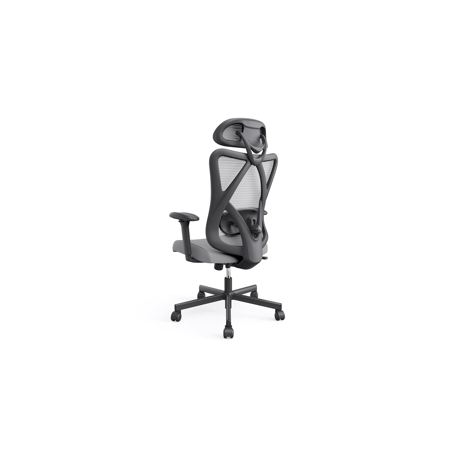Furniture of America Domie Metal and Mesh Adjustable Office Chair in Gray