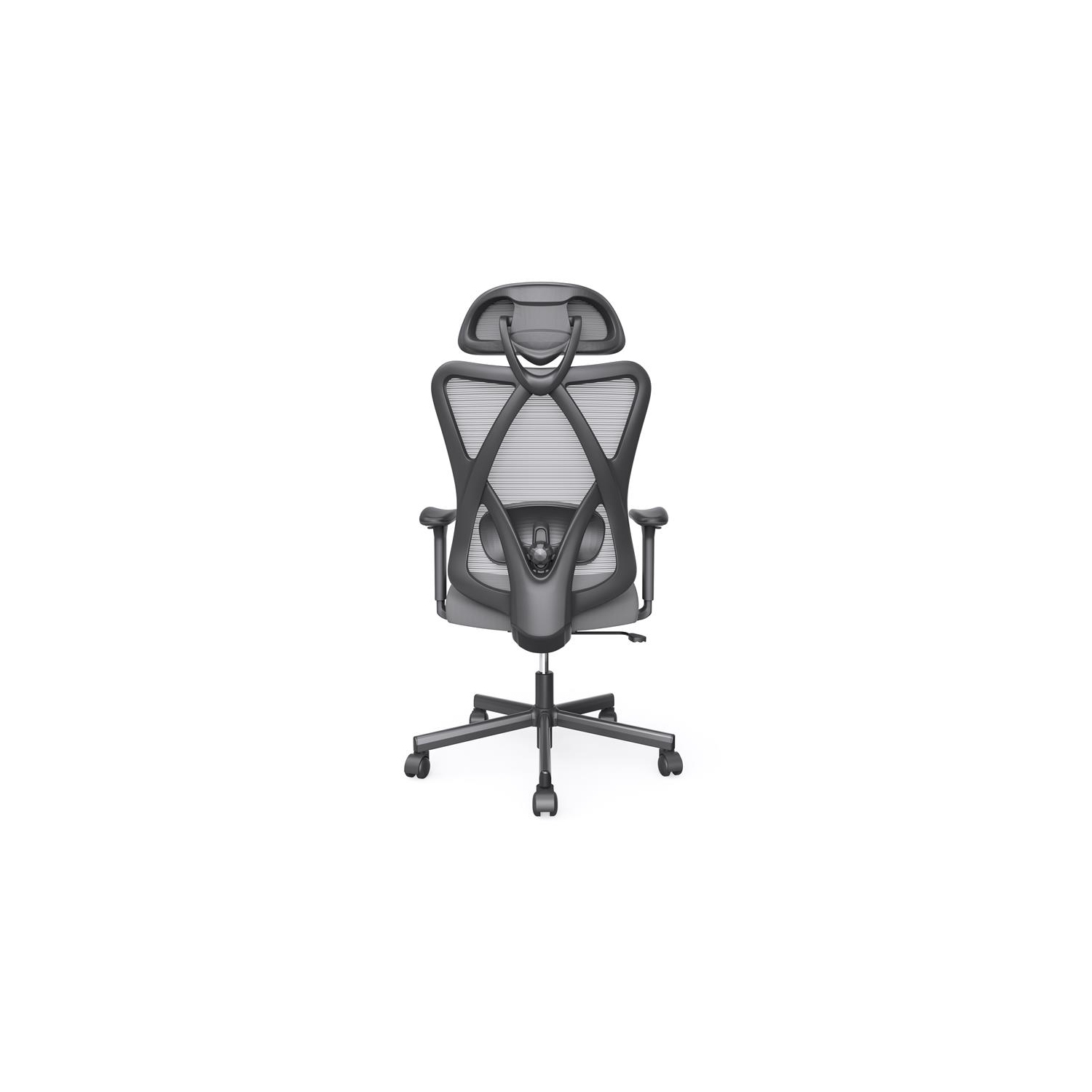 Furniture of America Domie Metal and Mesh Adjustable Office Chair in Gray