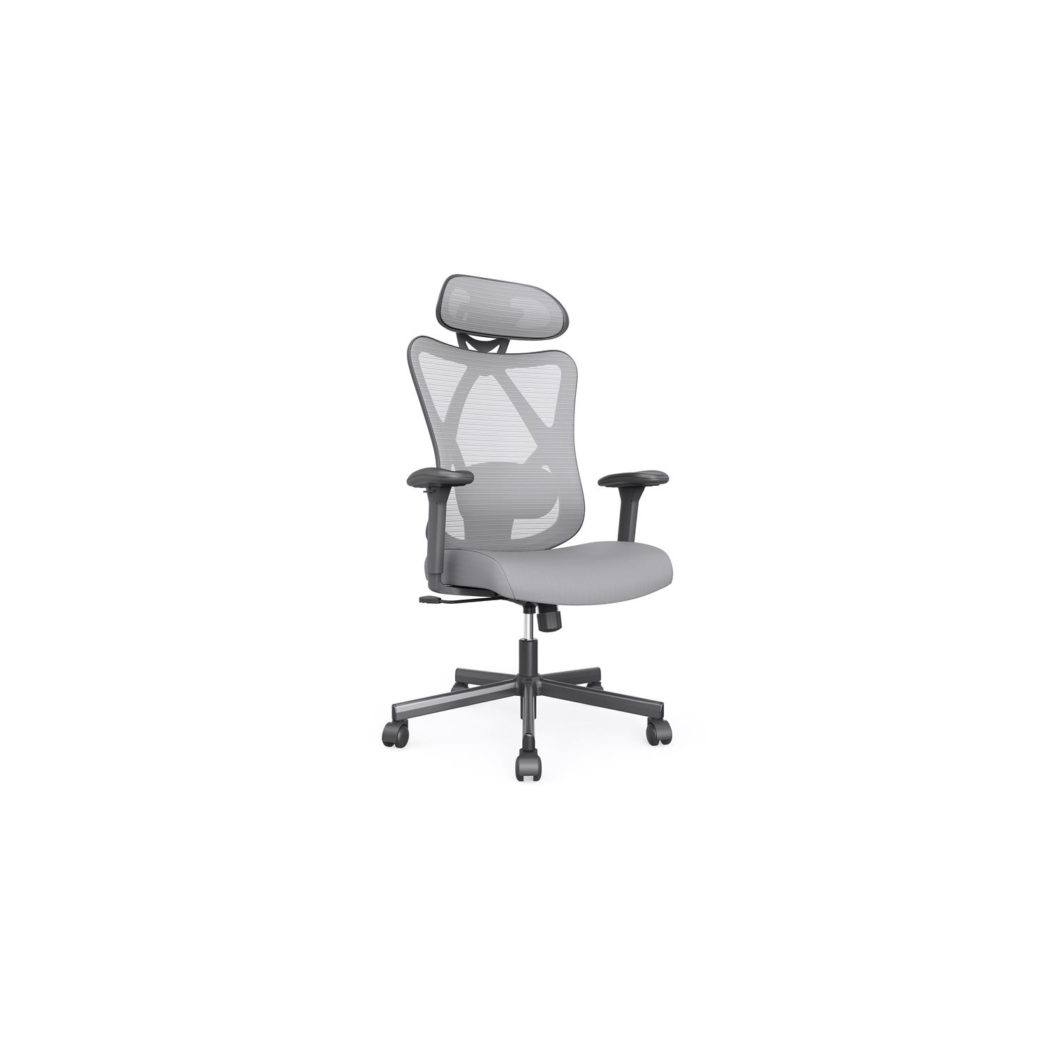 Furniture of America Domie Metal and Mesh Adjustable Office Chair in Gray