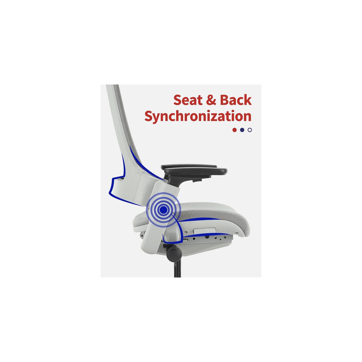 Furniture of America Nauta Mesh and Metal Adjustable Office Chair in Gray