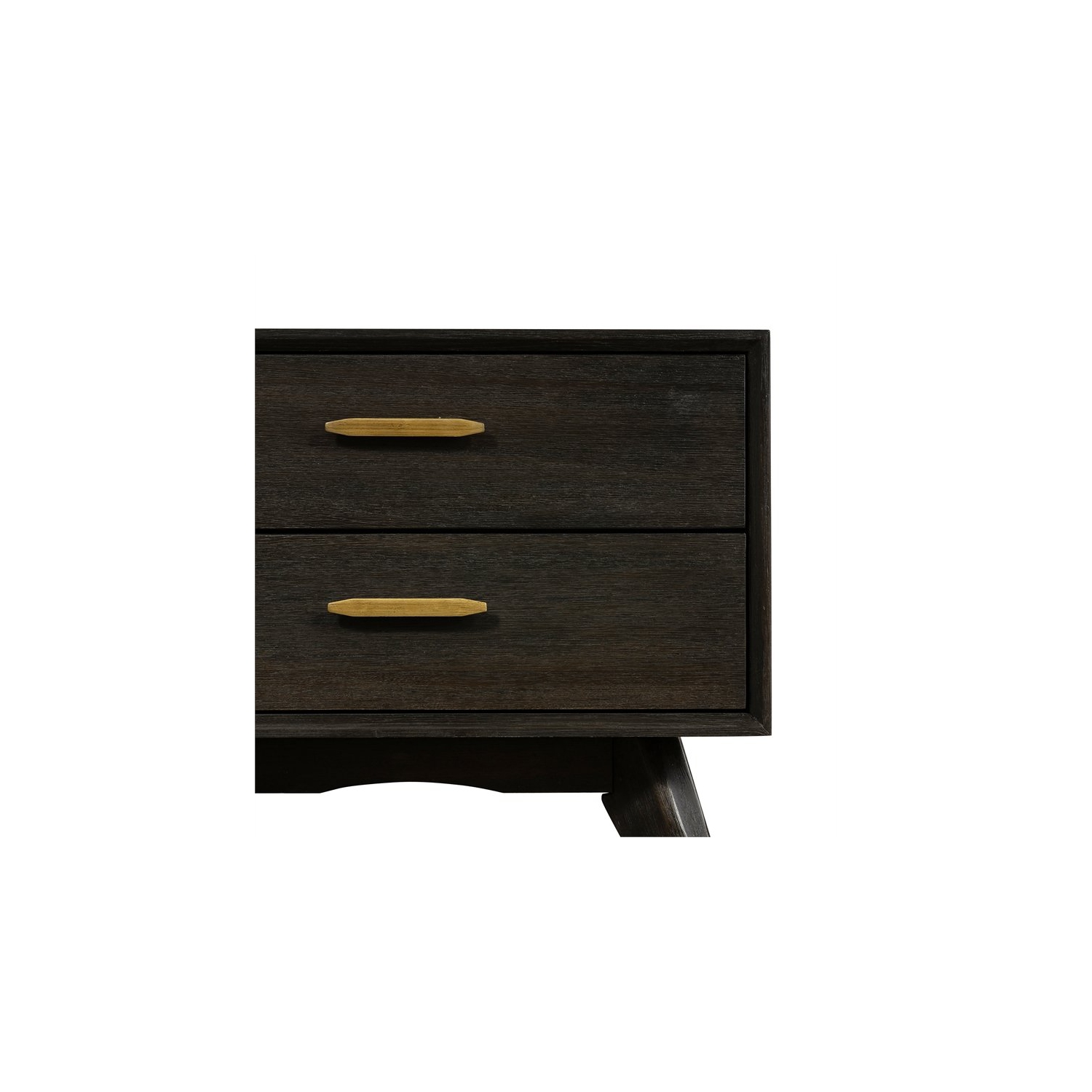 Baly Acacia Mid-Century 2 Drawer Night stand