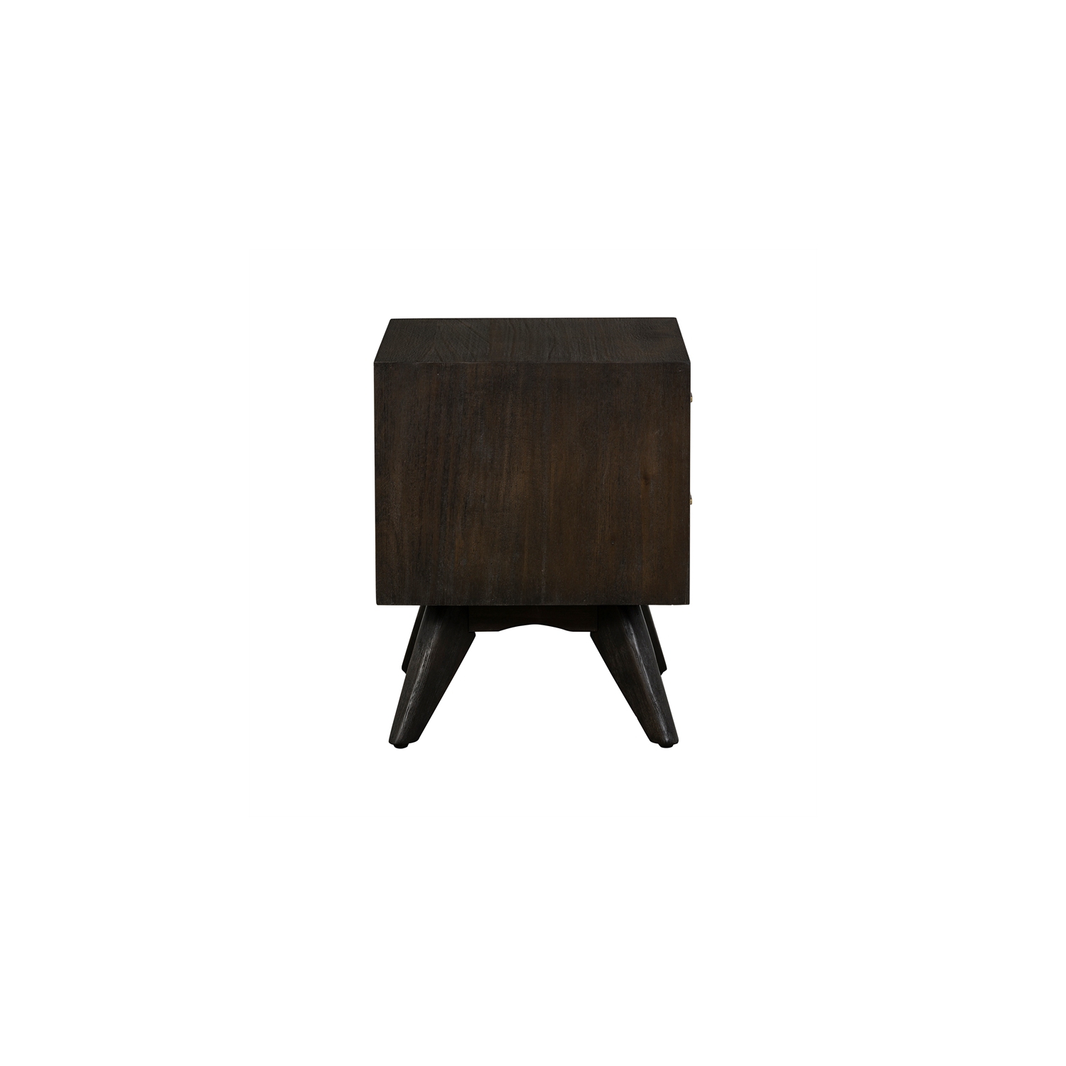 Baly Acacia Mid-Century 2 Drawer Night stand
