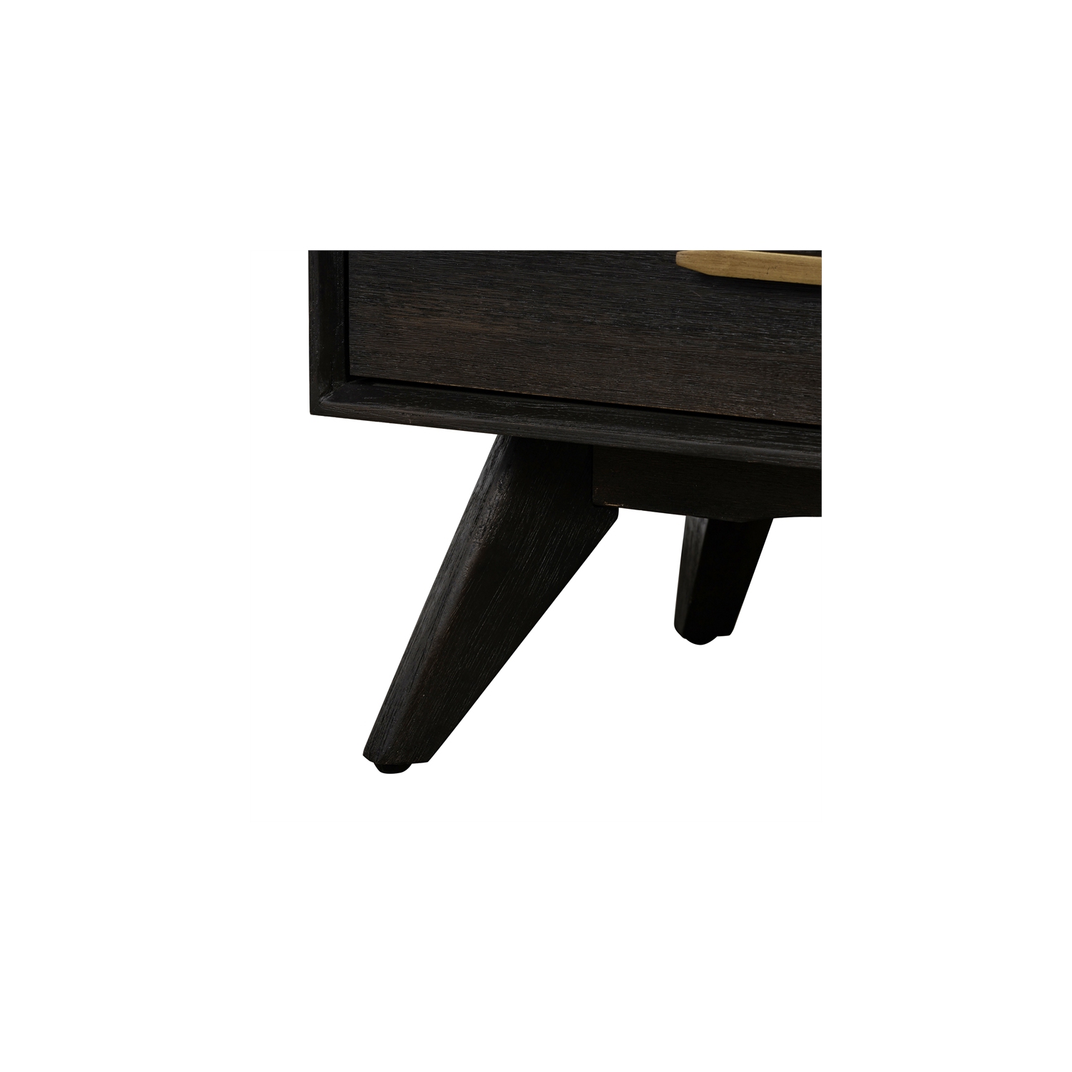 Baly Acacia Mid-Century 2 Drawer Night stand