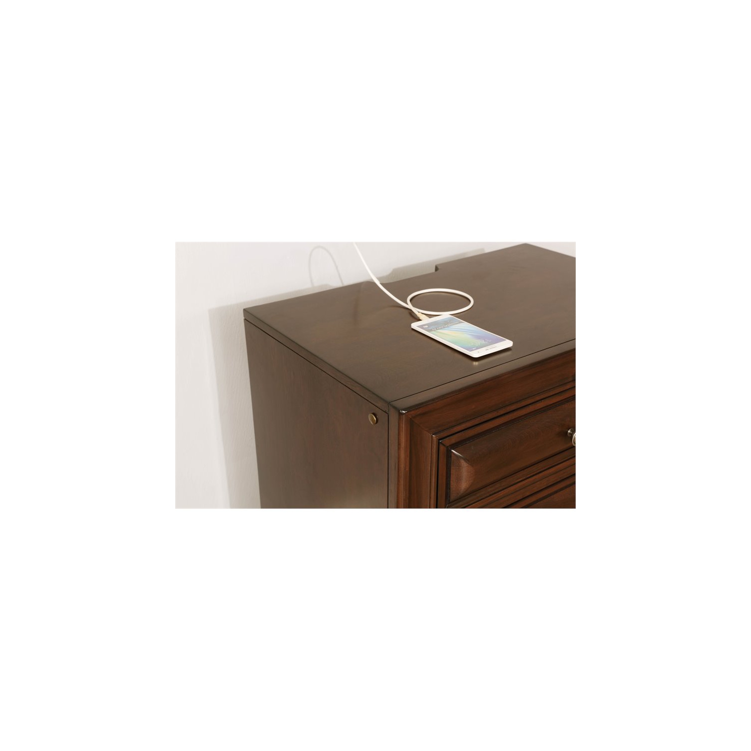 Furniture of America Bradford Solid Wood 3-Drawer Nightstand in Brown Cherry