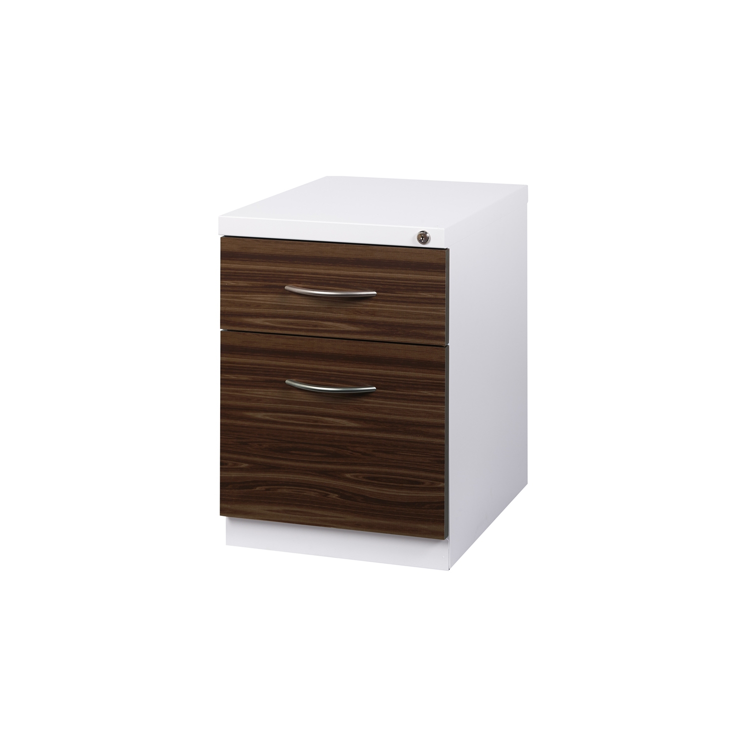 Hirsh 20-in Deep Mobile Pedestal 2-Drawer Metal Box/File. Laminate Drawer White