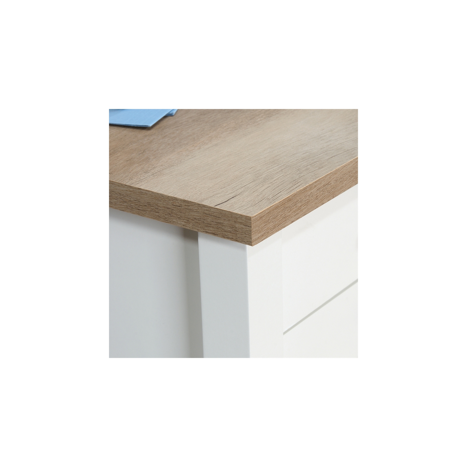 Sauder – Bureau à domicile en L en bois d’ingénierie Cottage Road, blanc doux