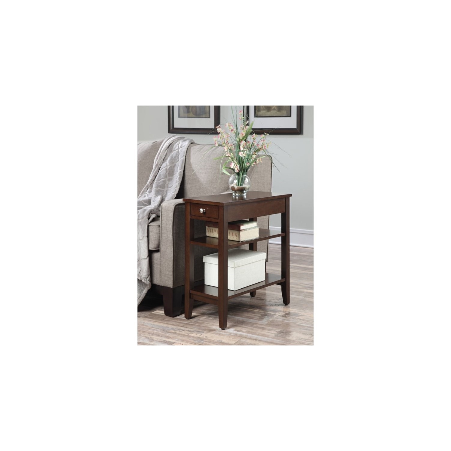 Pemberly Row 3 Tier End Table in Espresso