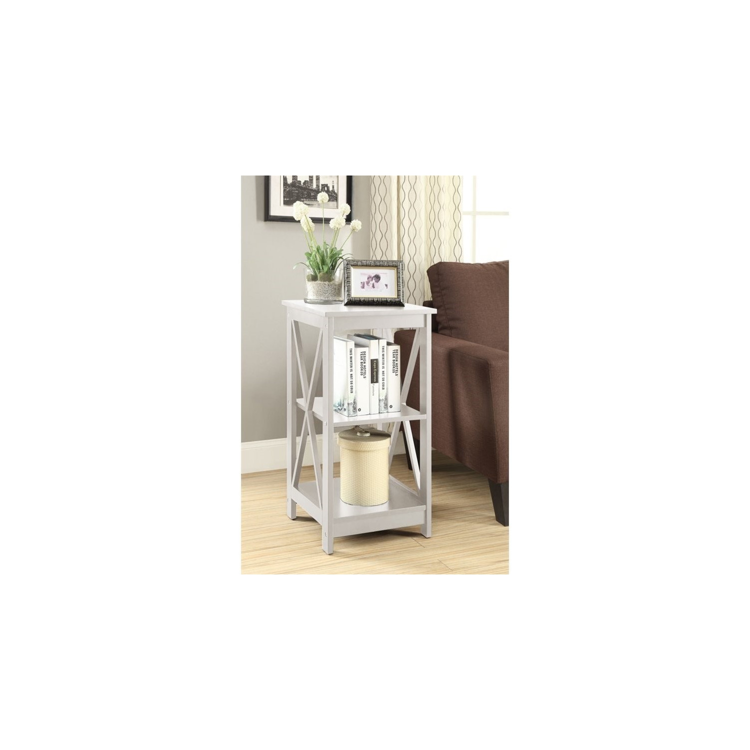 Pemberly Row End Table in White