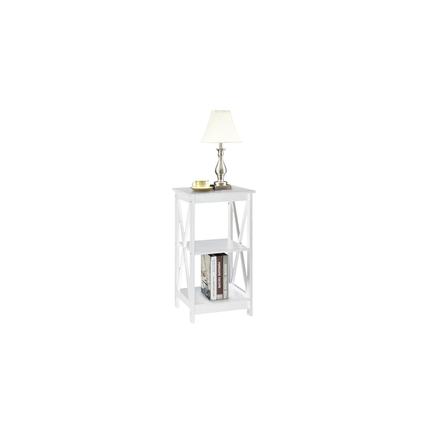 Pemberly Row End Table in White