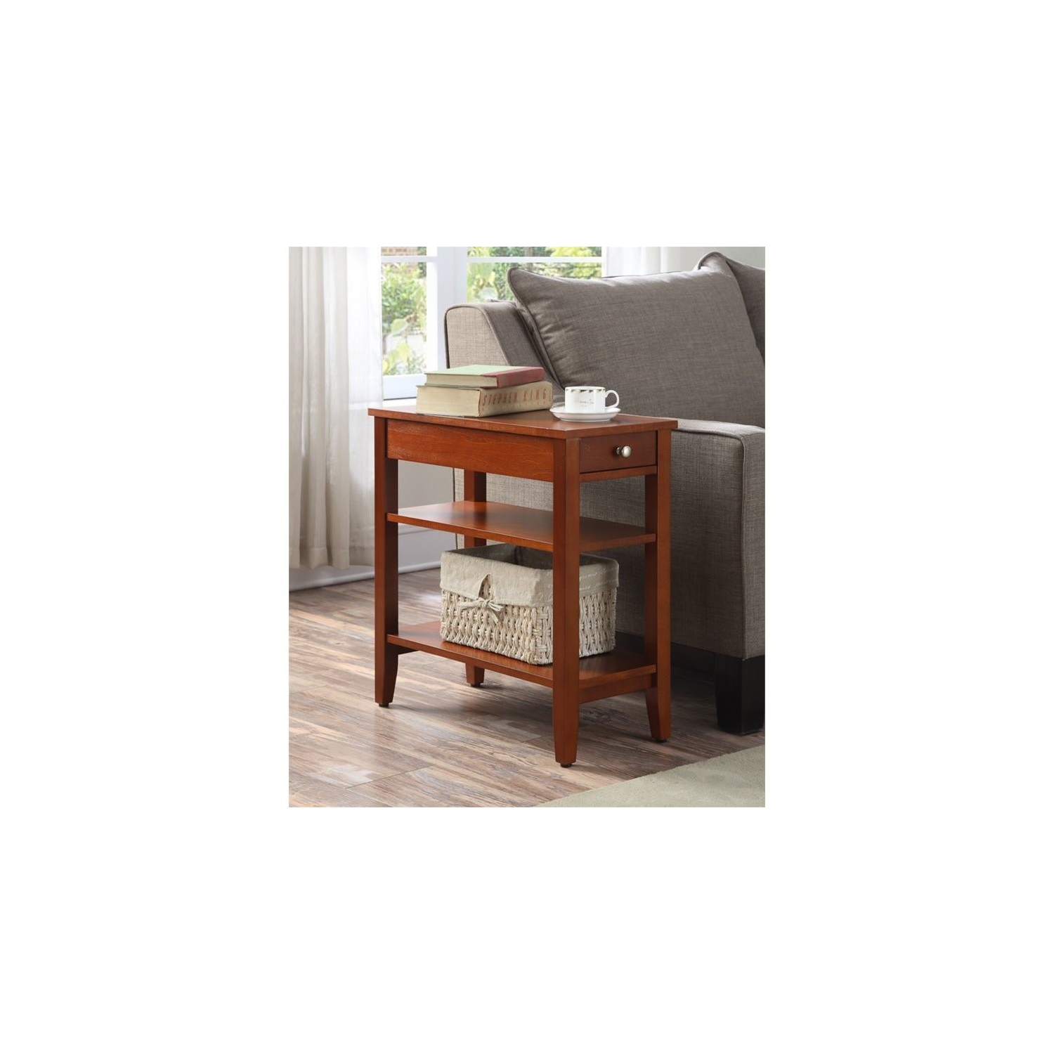 Pemberly Row 3 Tier End Table in Cherry
