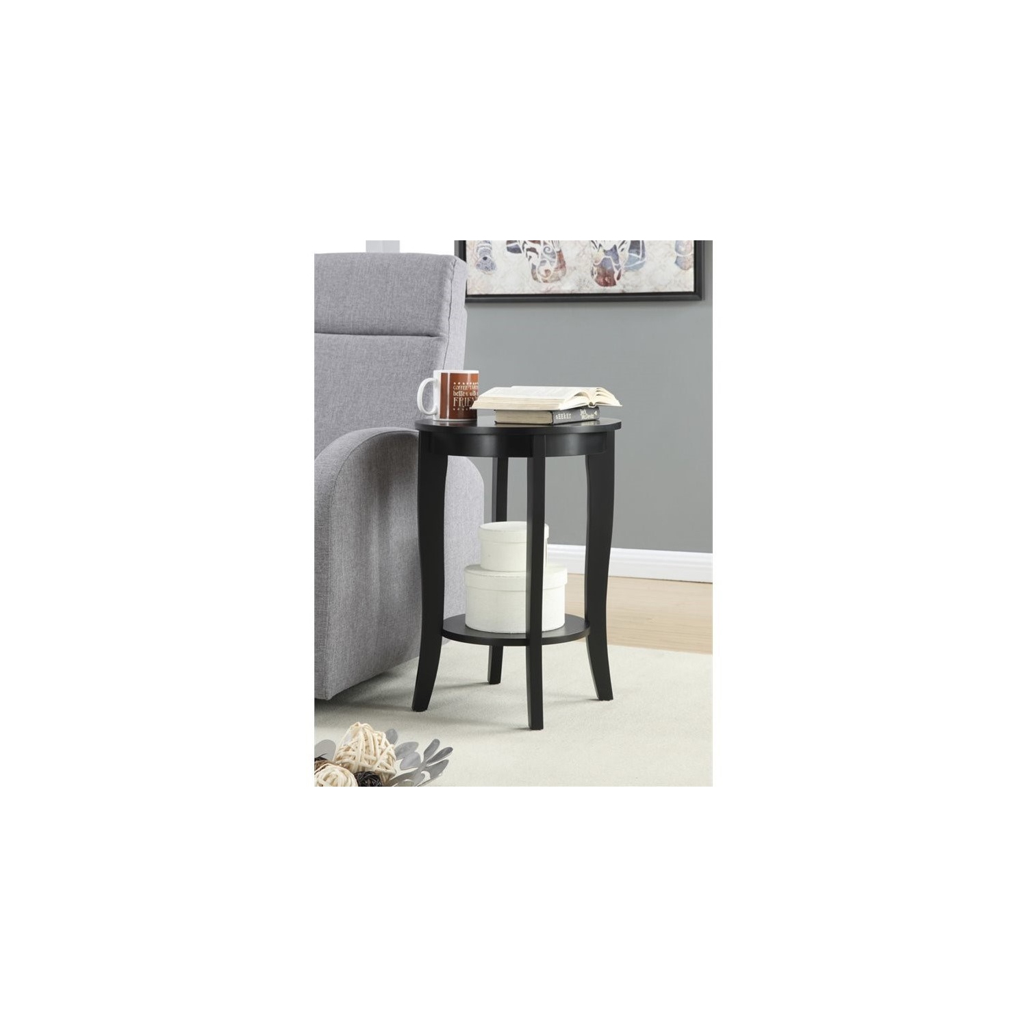 Pemberly Row Round Table in Black