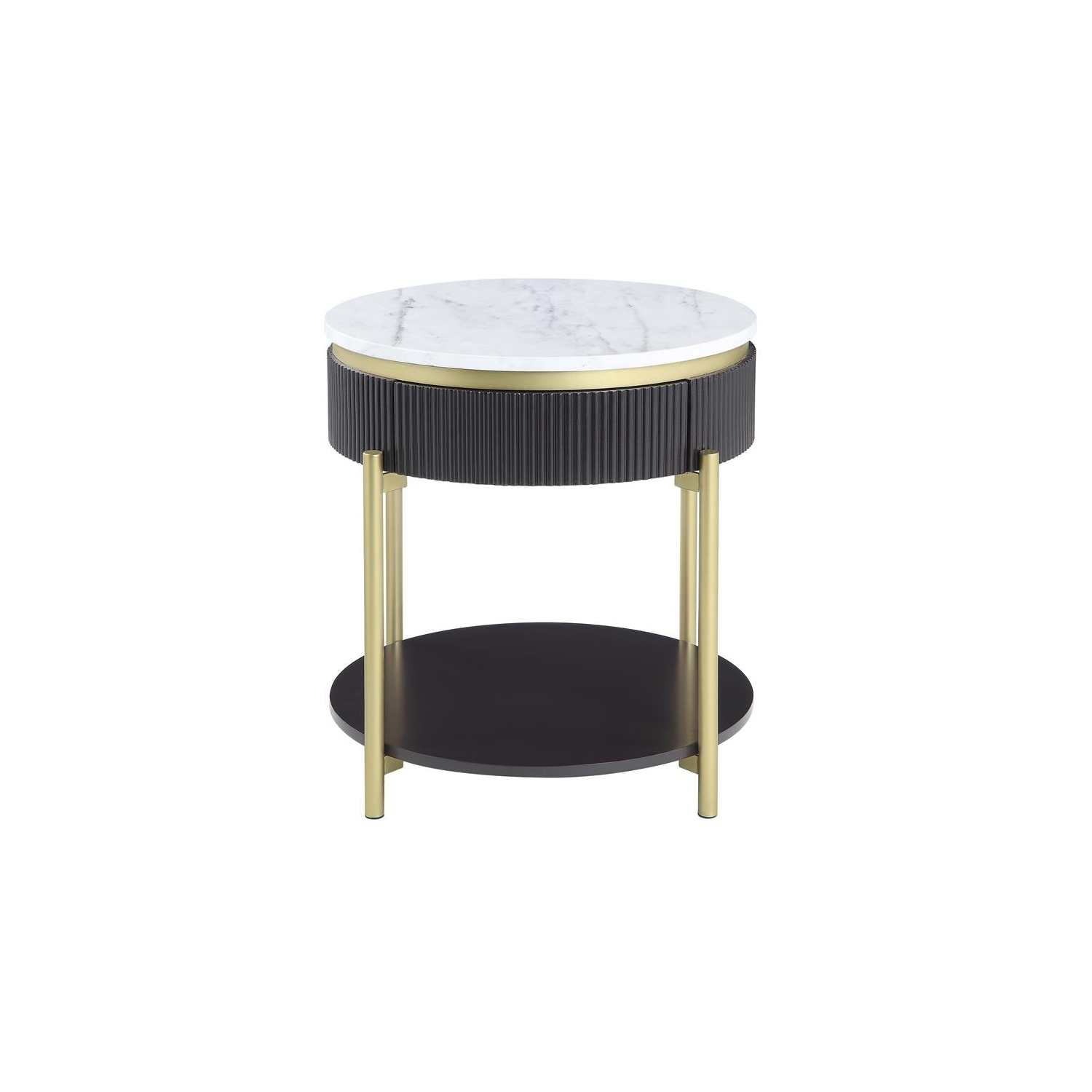 Furniture of America Timi Contemporary Wood 1-Drawer End Table in Dark Walnut