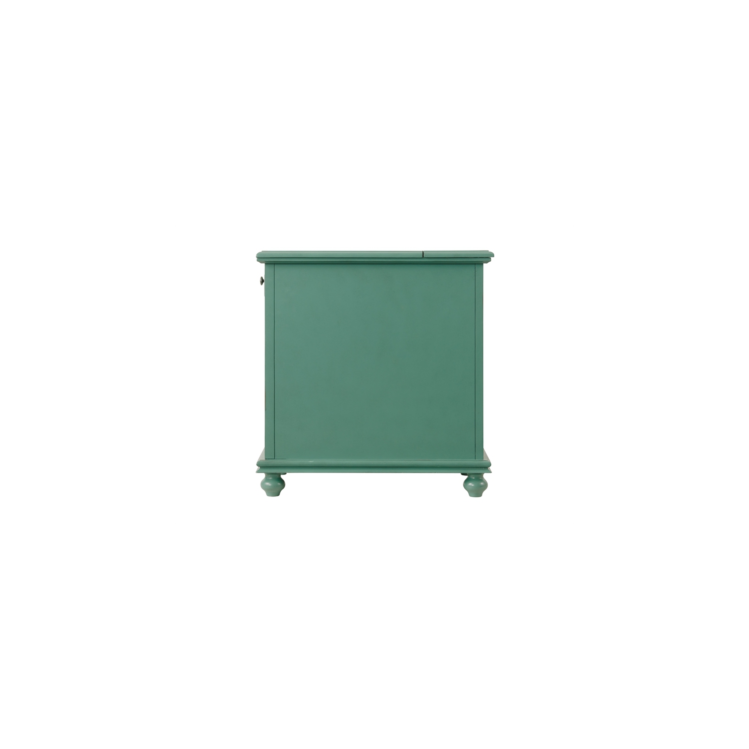 Martin Svensson Home Elegant Chairside Table with Power Antique Teal Green