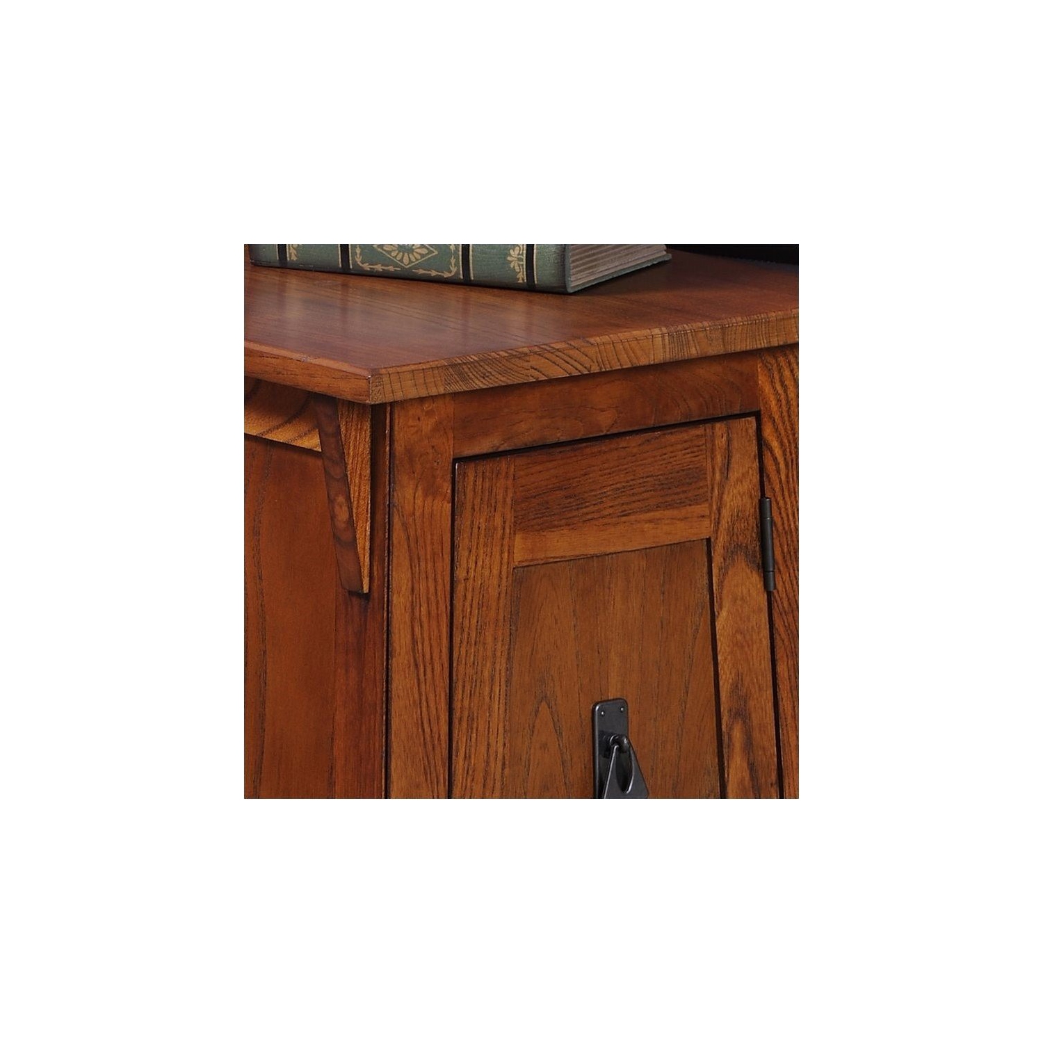 Bowery Hill Mission Wood Cabinet End Table in Russet Brown