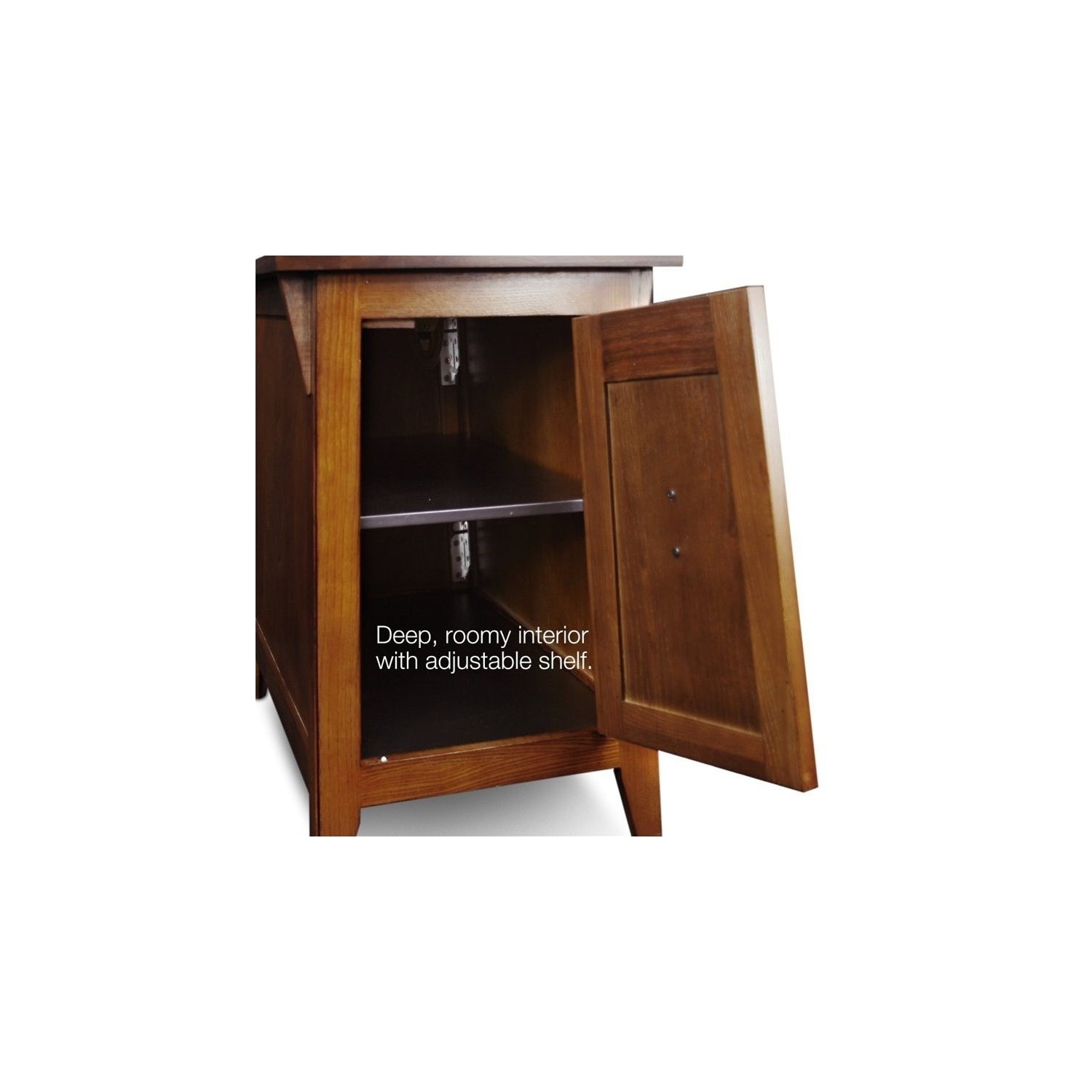 Bowery Hill Mission Wood Cabinet End Table in Russet Brown