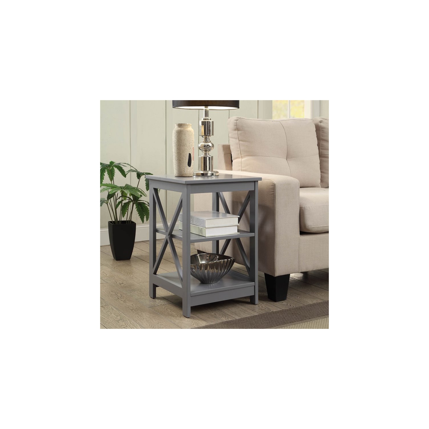 Pemberly Row End Table in Gray