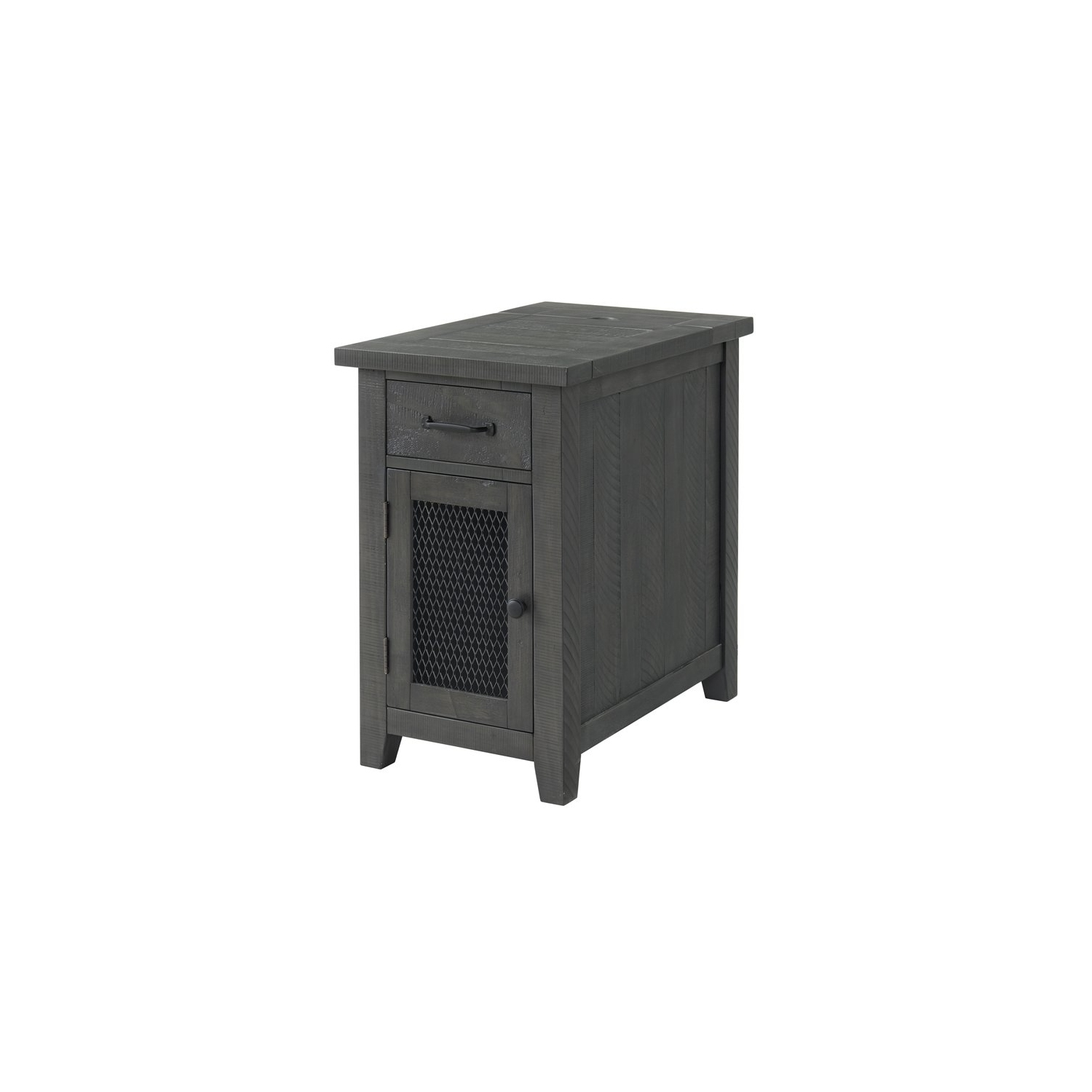Martin Svensson Home Rustic Chairside Table with Power Gray