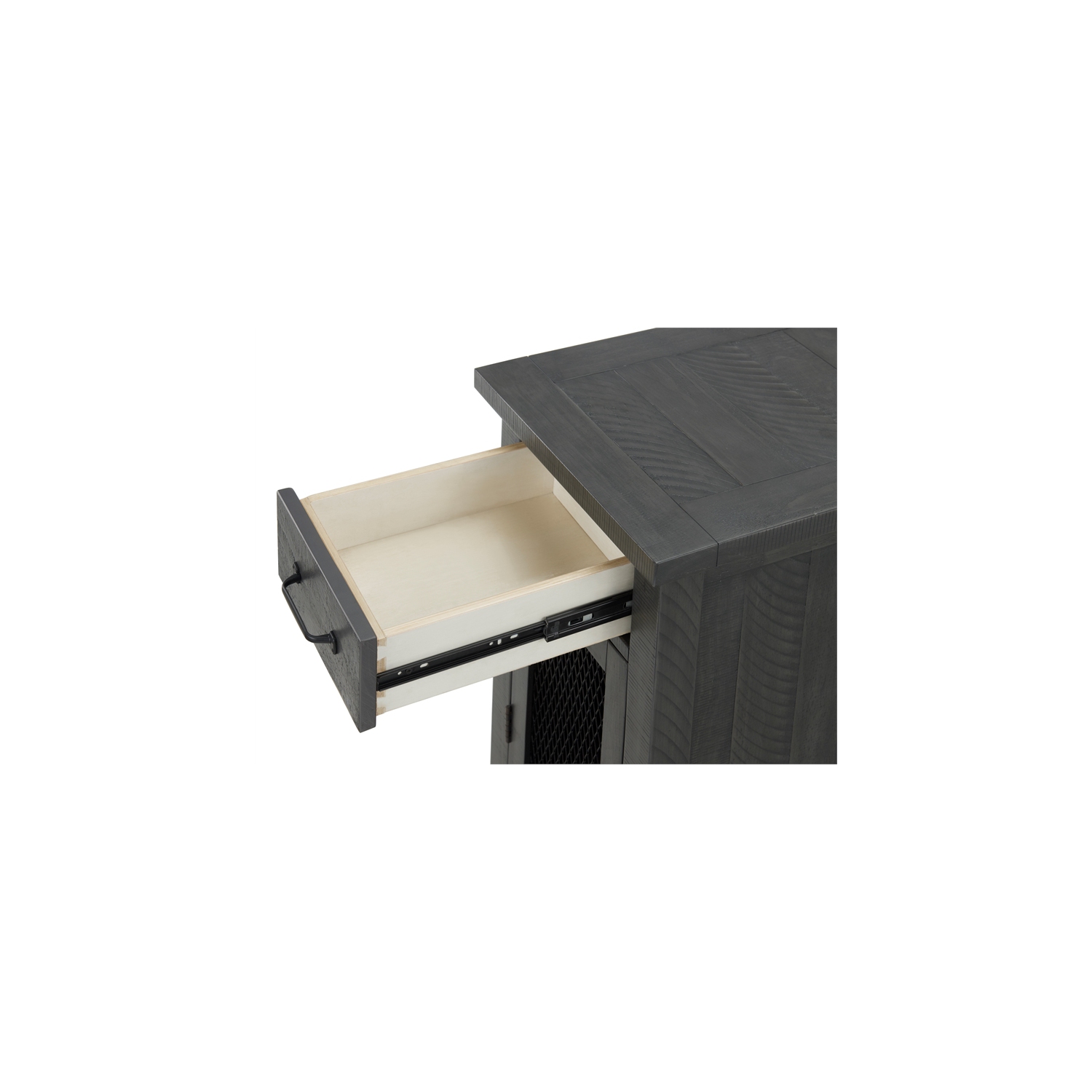 Martin Svensson Home Rustic Chairside Table with Power Gray