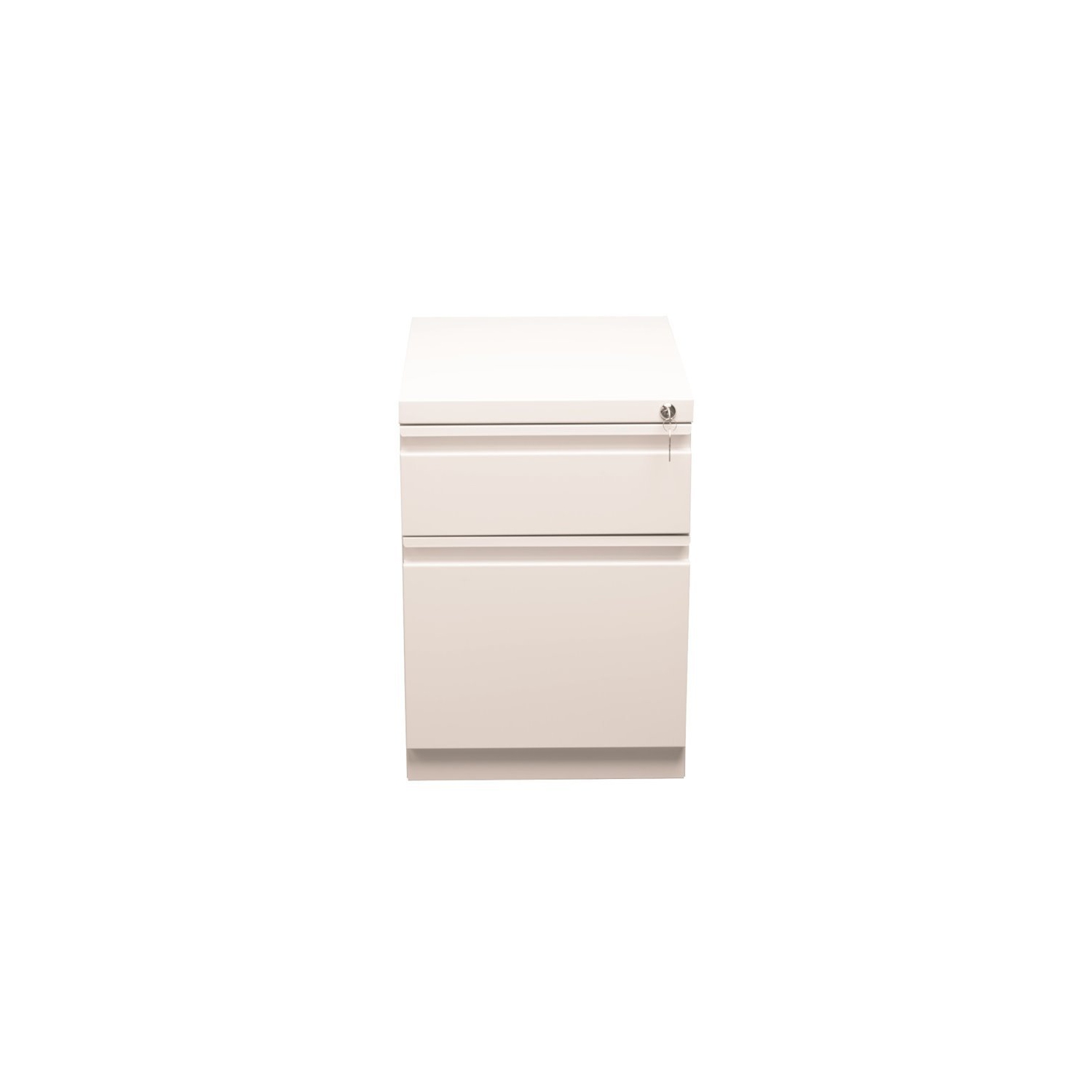 Scranton & Co 2 Drawer Mobile File Cabinet in White