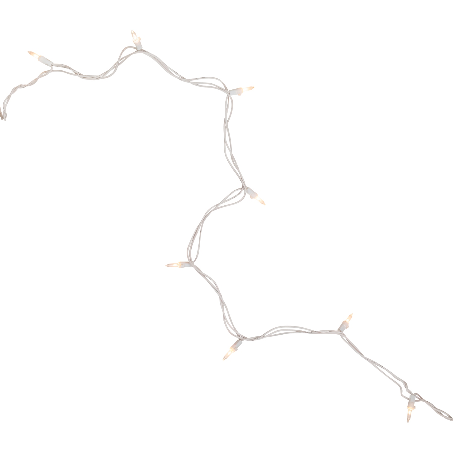 Ensemble de 100 mini lumières de Noël transparentes, câble blanc 20,25 pi