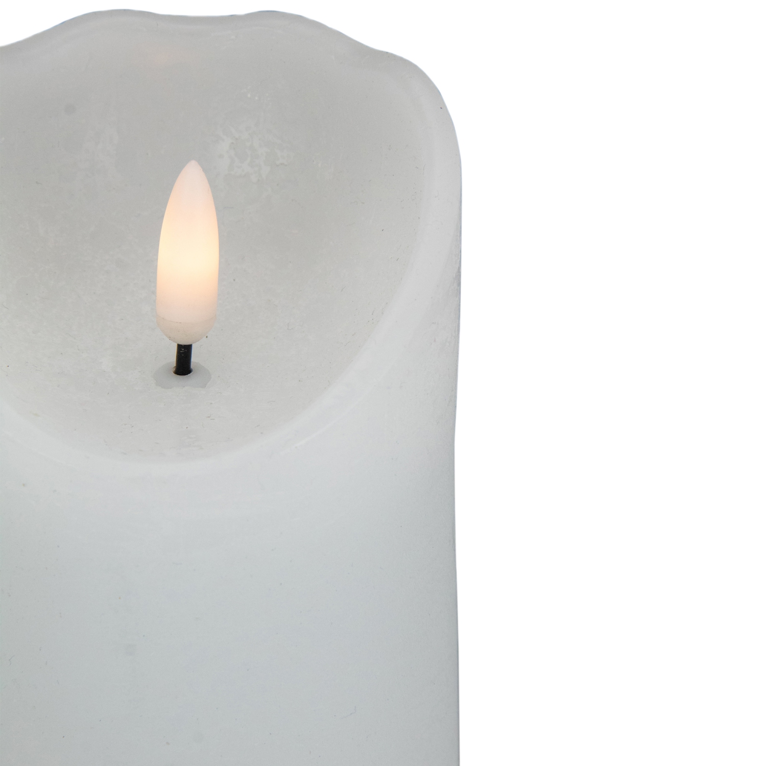 4" LED White Flameless Battery Operated Wax Candle