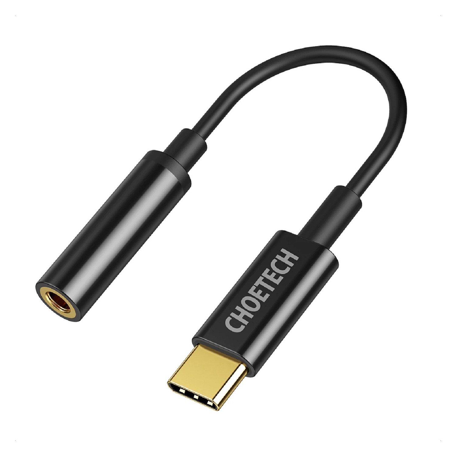 Choetech USB-C TO 3.5mm Audio jack(AUX003) - Black - Brand New