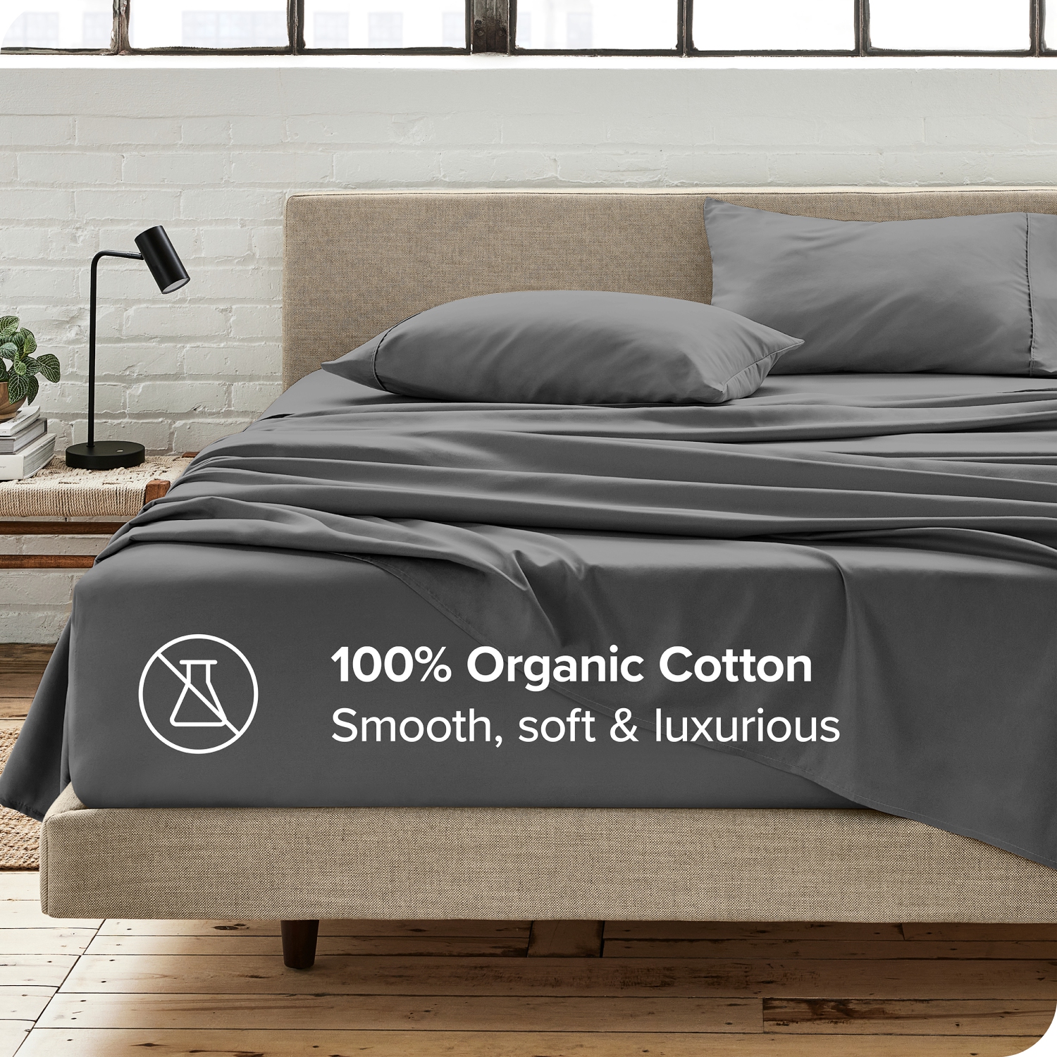 Bare Home 100% Organic Cotton Pillowcase Set - Smooth Sateen Weave - Warm & Luxurious