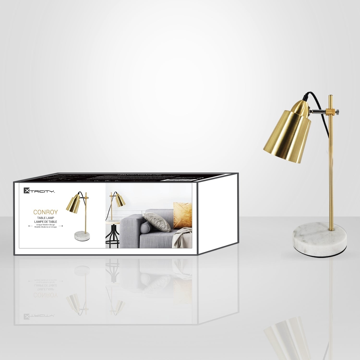 Xtricity - Table Lamp, 16.1'' Height, From the Conroy Collection, Gold