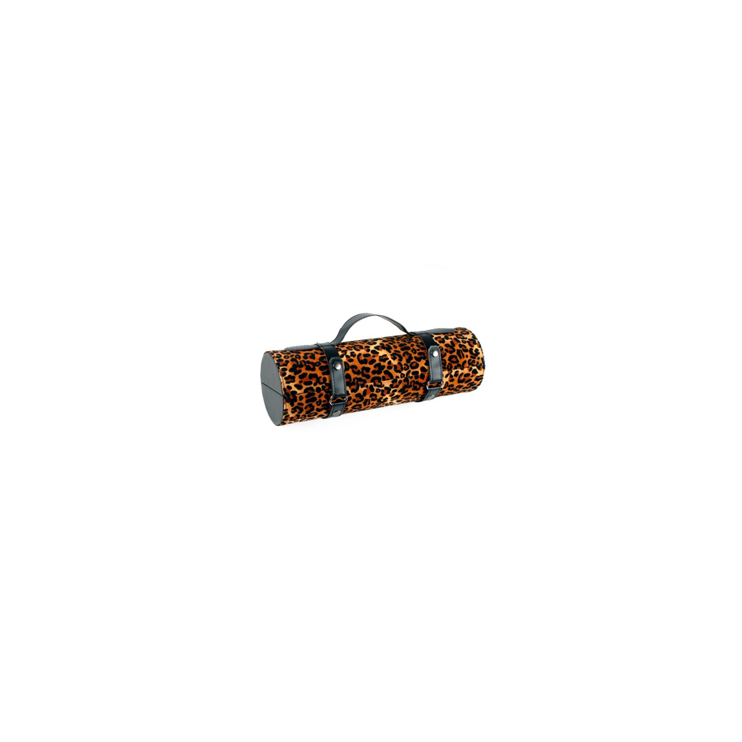 13.25" Brown and Black Leopard Print Wine Bottle Carrier Purse