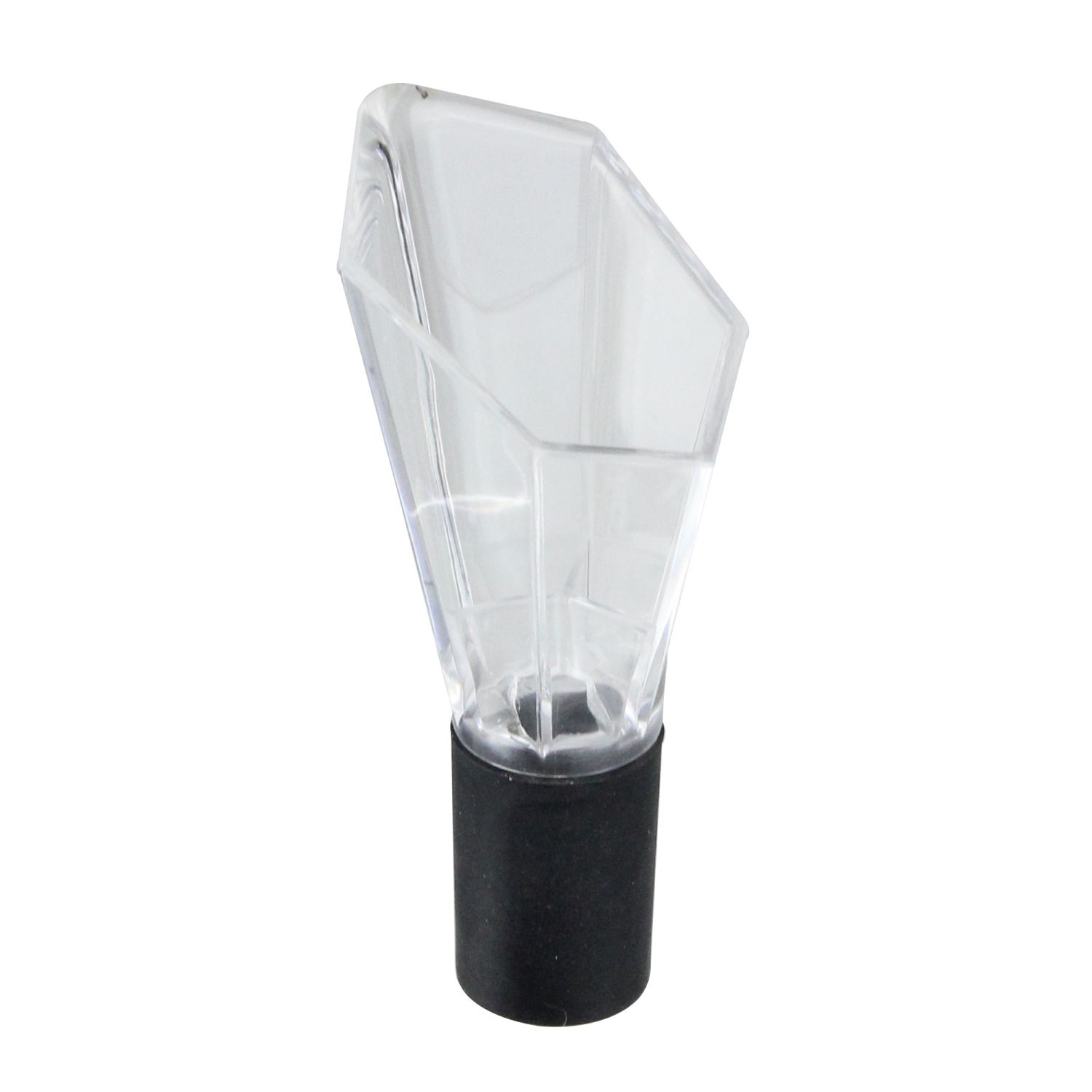 3.5" Handcrafted Diamond Design Clear Wine Aerator with Pour Spout