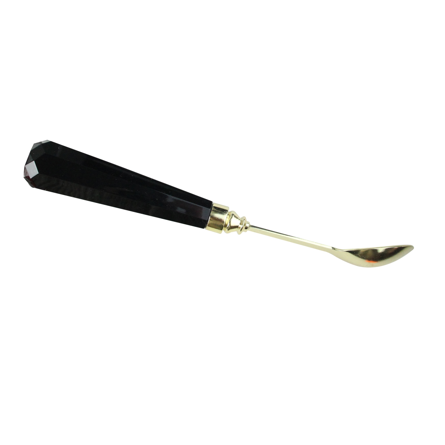 9.5" Ebony Black and Gold Stainless Steel Mixing Cocktail Bar Spoon