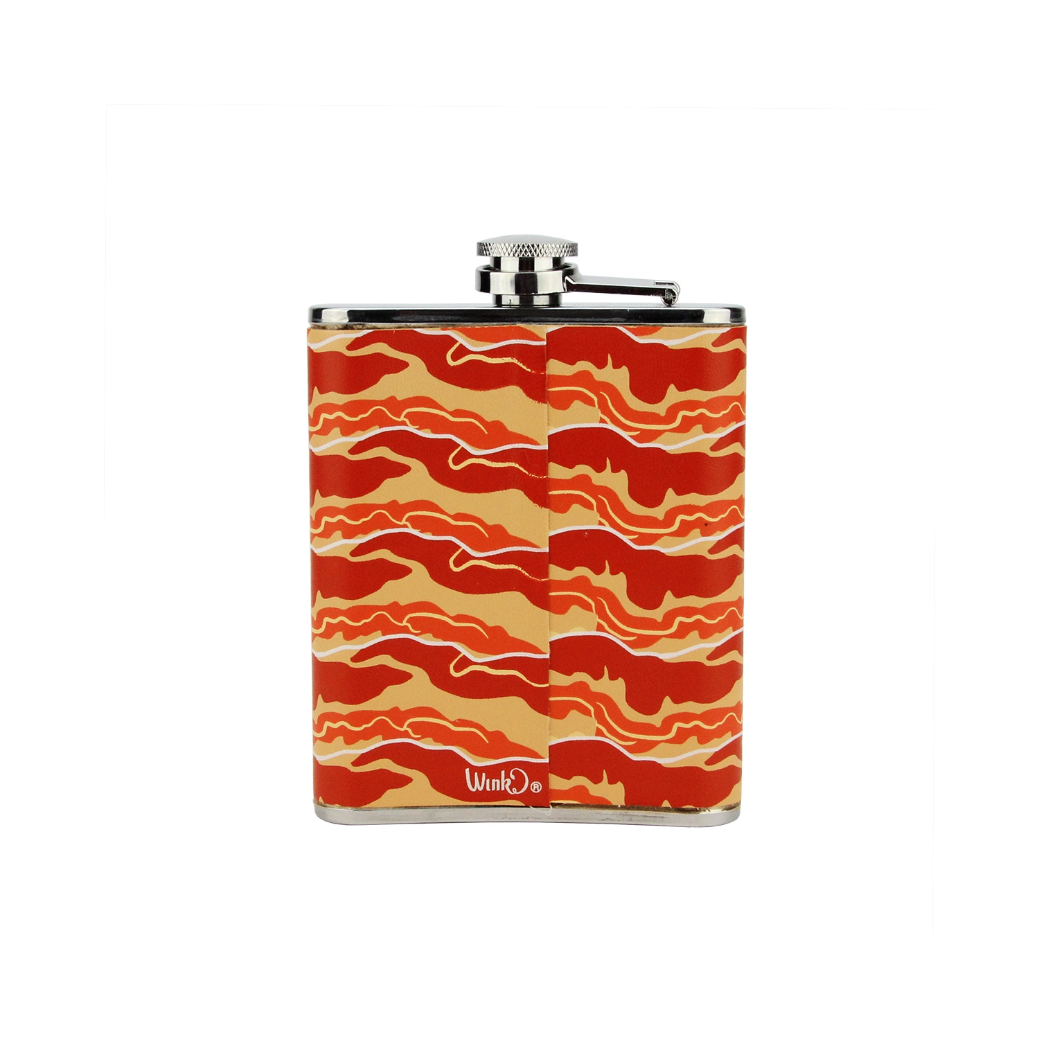 Bacon Me Crazy! Flacon de poche de fantaisie en acier inoxydable - 7 oz