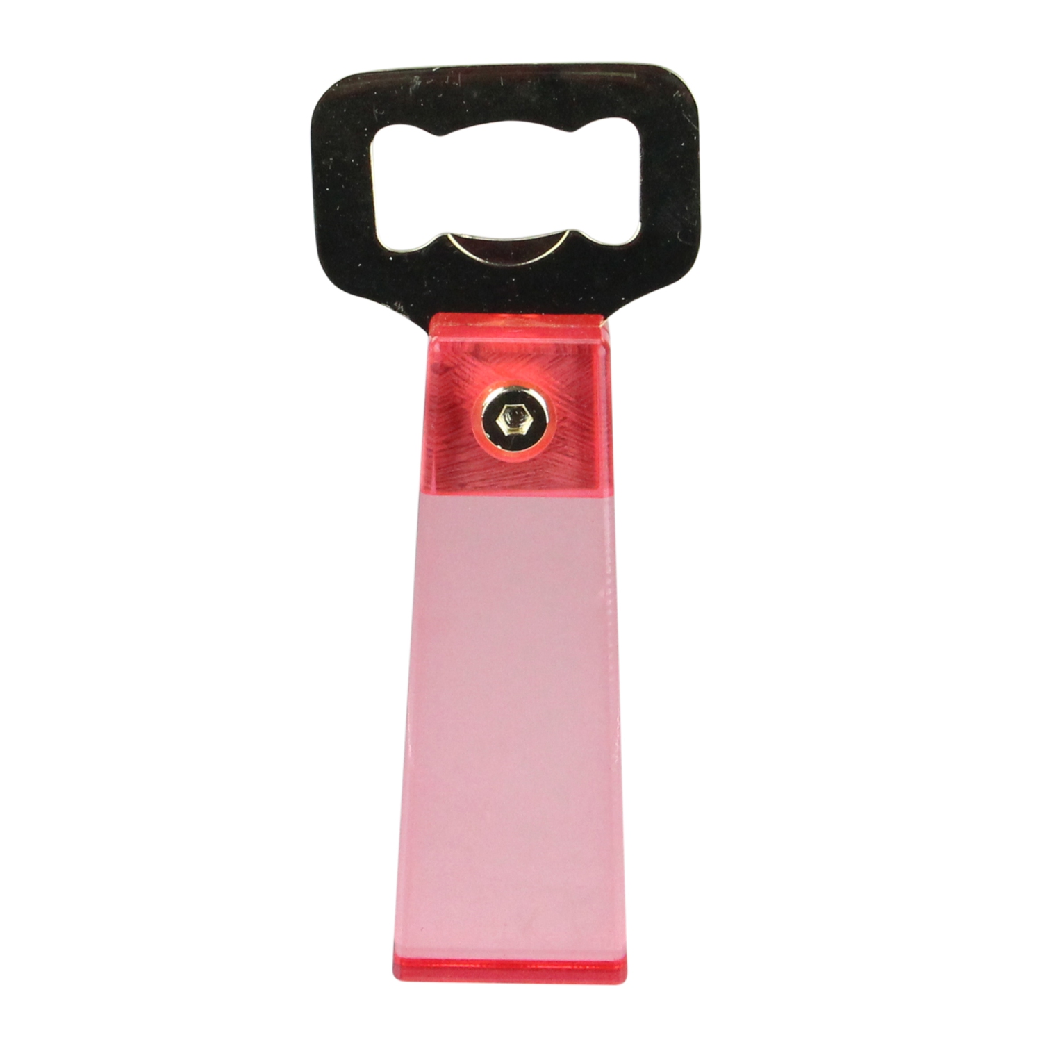 6" Golden Bottle Opener with Pink Handle