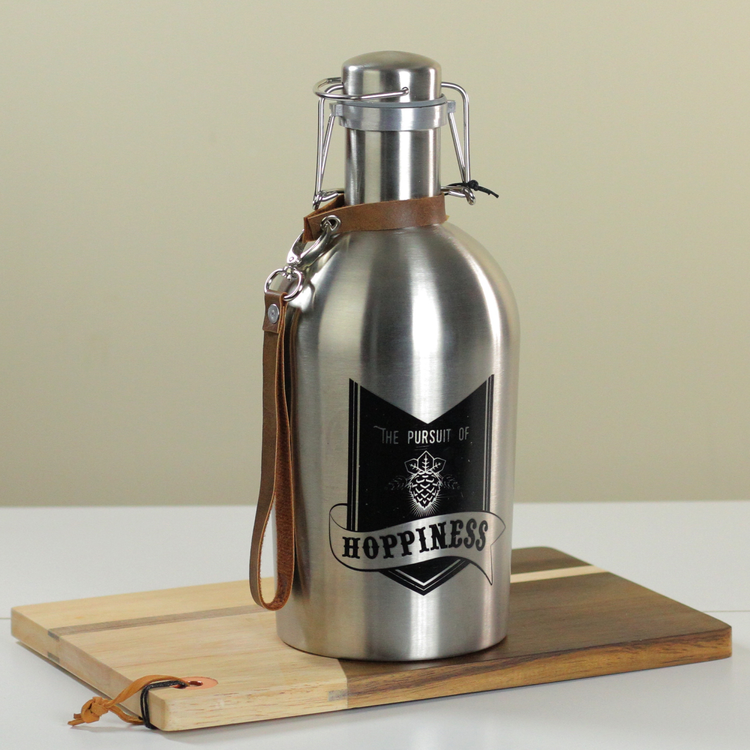 11" Stainless Steel “THE PURSUIT OF HOPPINESS" On the Go Micro Bro Growler