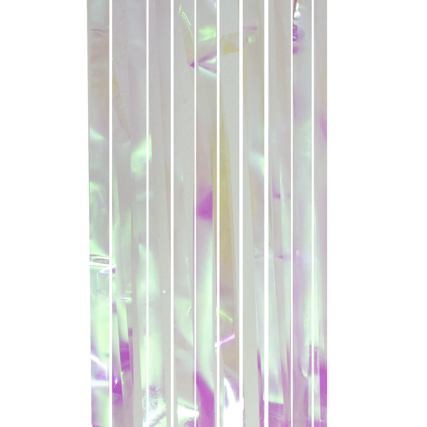 Iridescent Tinsel Christmas Window or Door Curtain - 3' x 8'