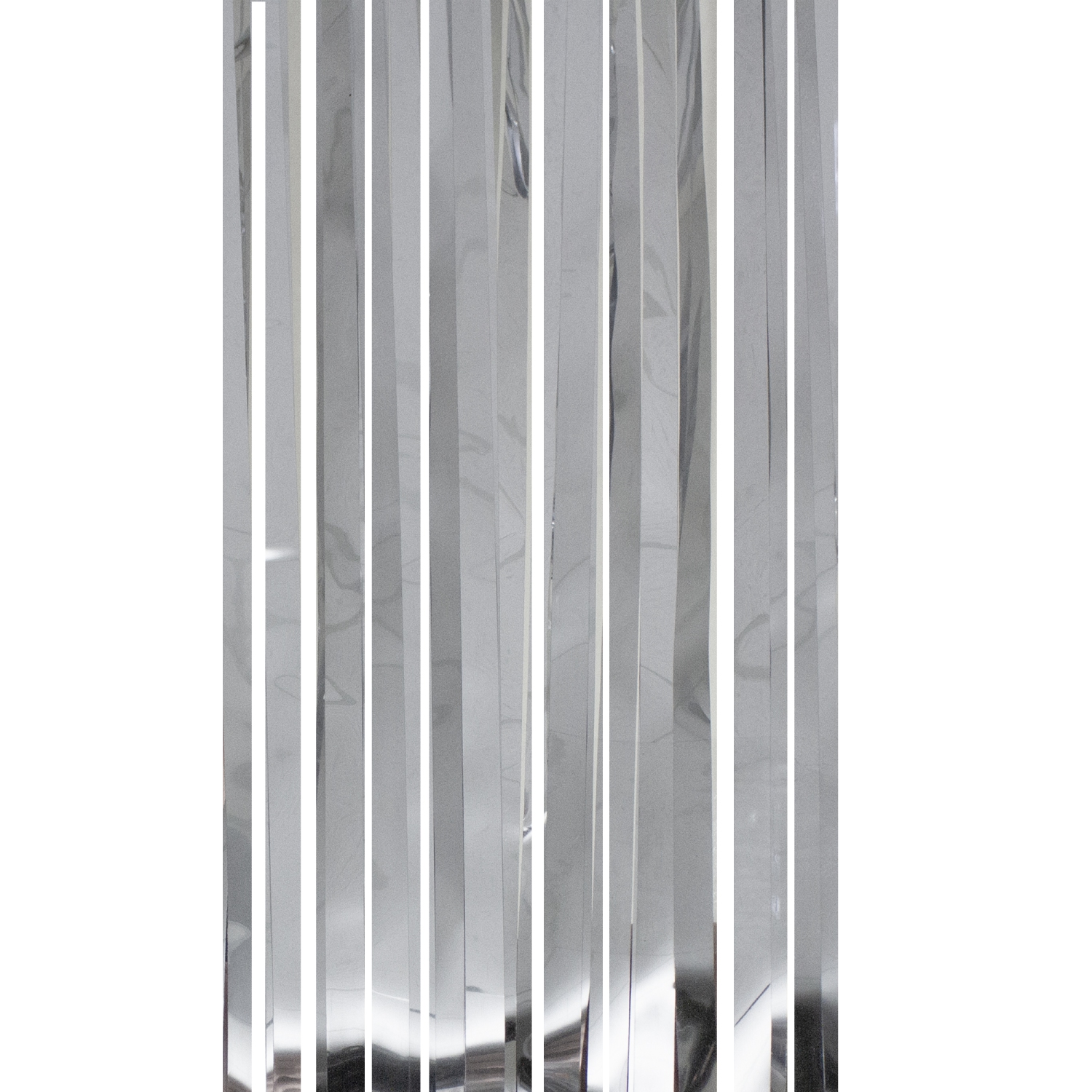 Silver Tinsel Christmas Window or Door Curtain 3' x 8'