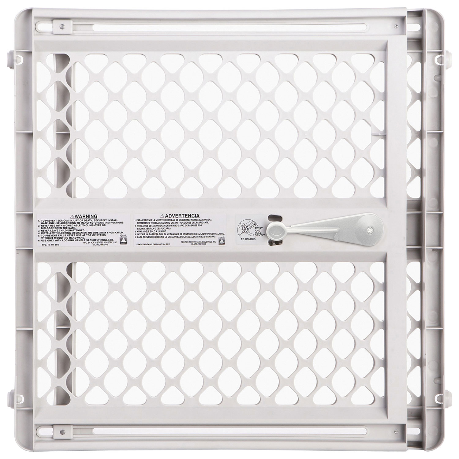 North States Supergate Classic Pressure-Mounted Safety Gate - Light Grey