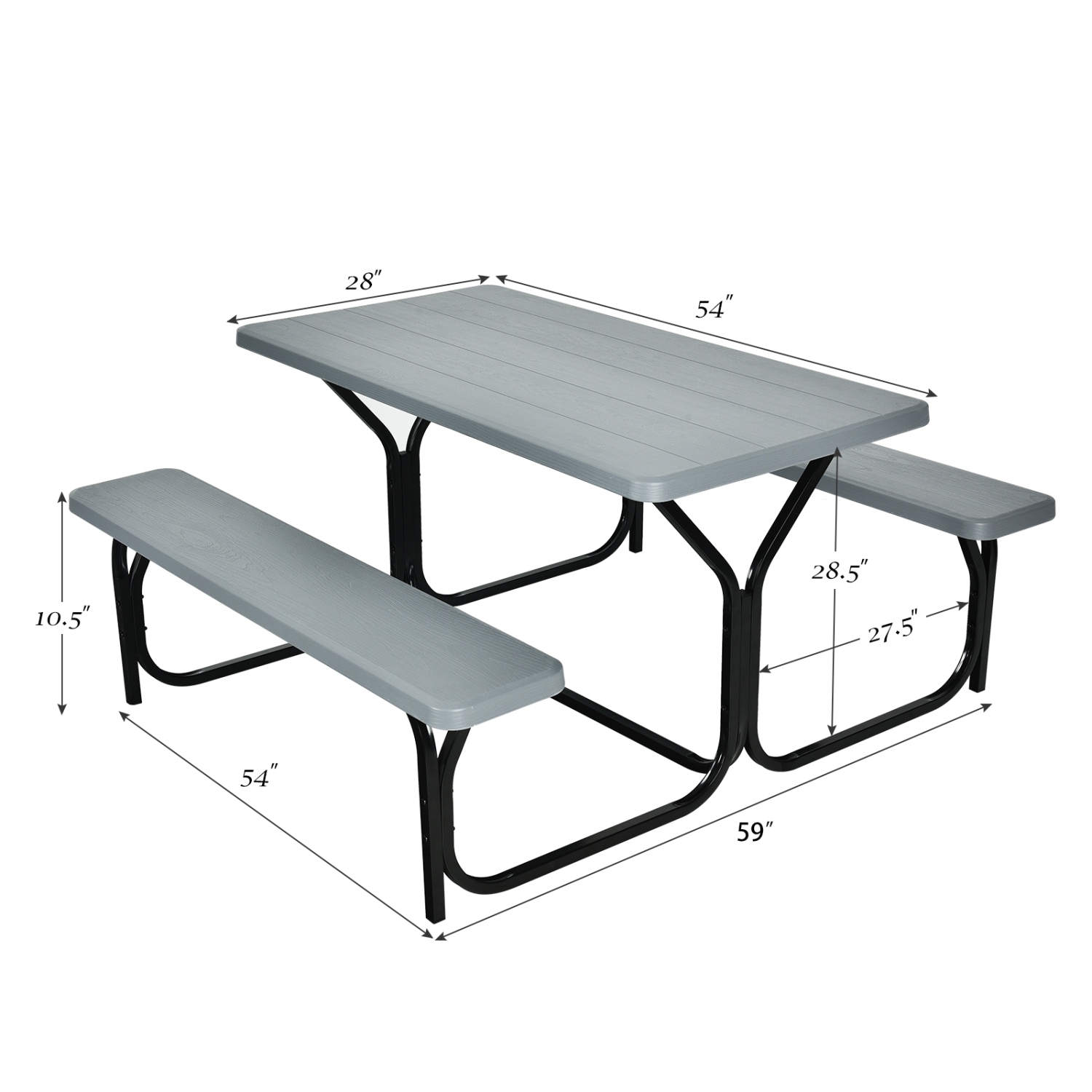 Outdoor Camping Table and Bench Set – Easy Fold Picnic Set