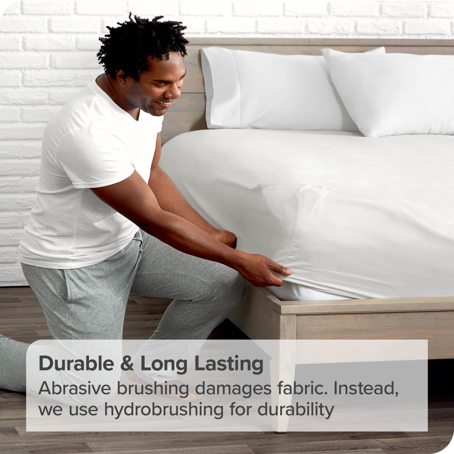 Drap du bas ajusté de Bare Home - microfibre ultradouce 1800-hypoallergénique-poche profonde