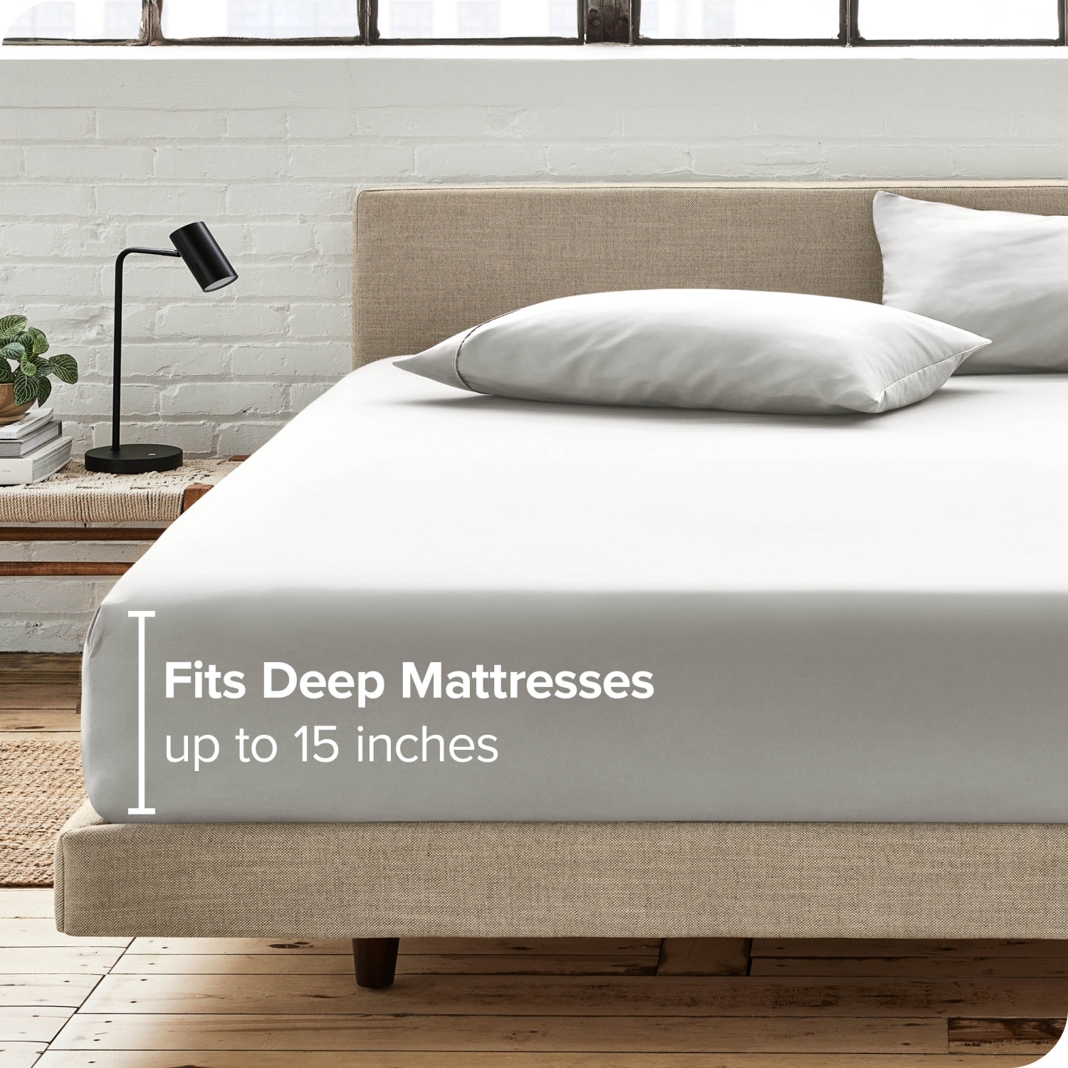 Drap du bas ajusté de Bare Home - microfibre ultradouce 1800-hypoallergénique-poche profonde